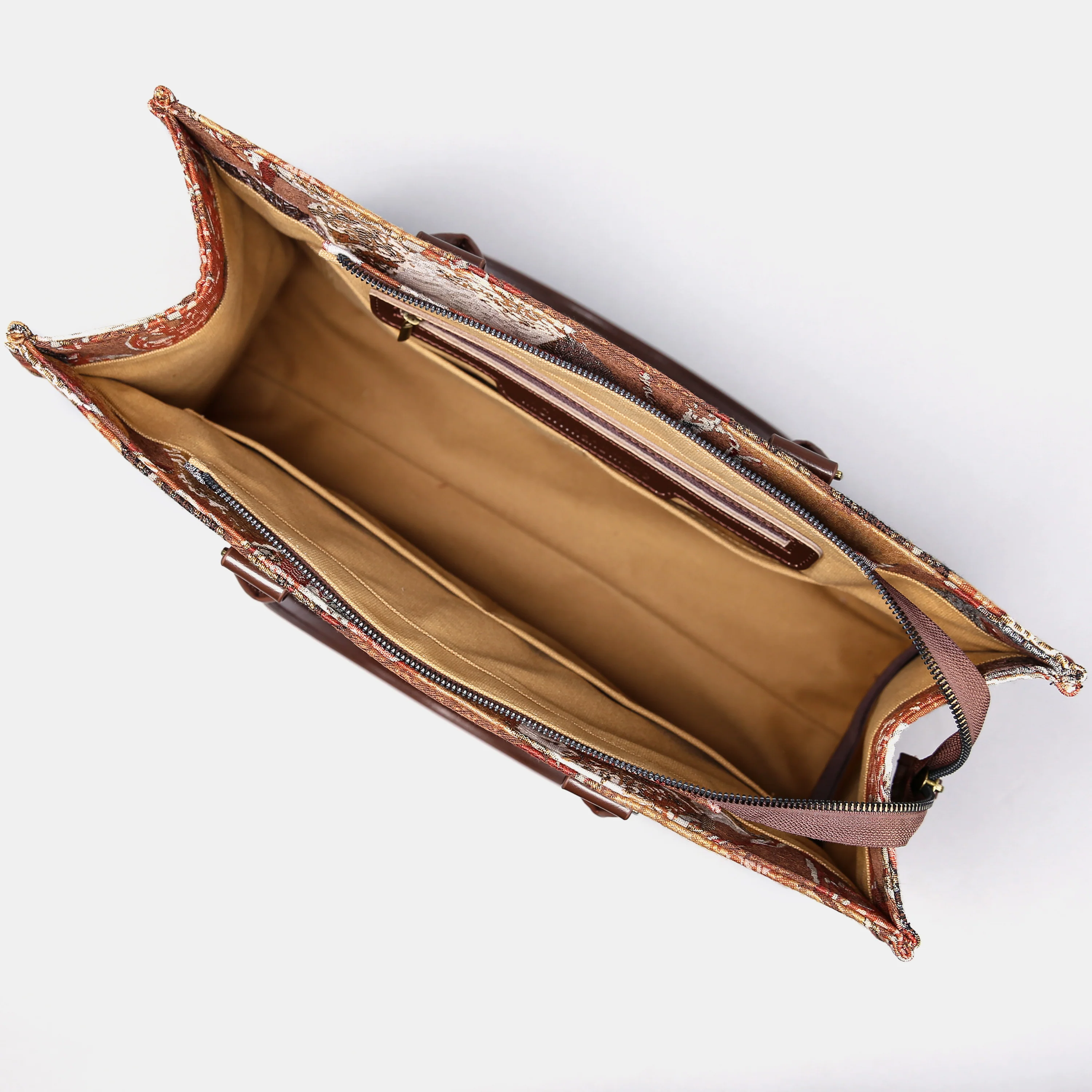 Abstract Brown Laptop Work Tote - Image 4