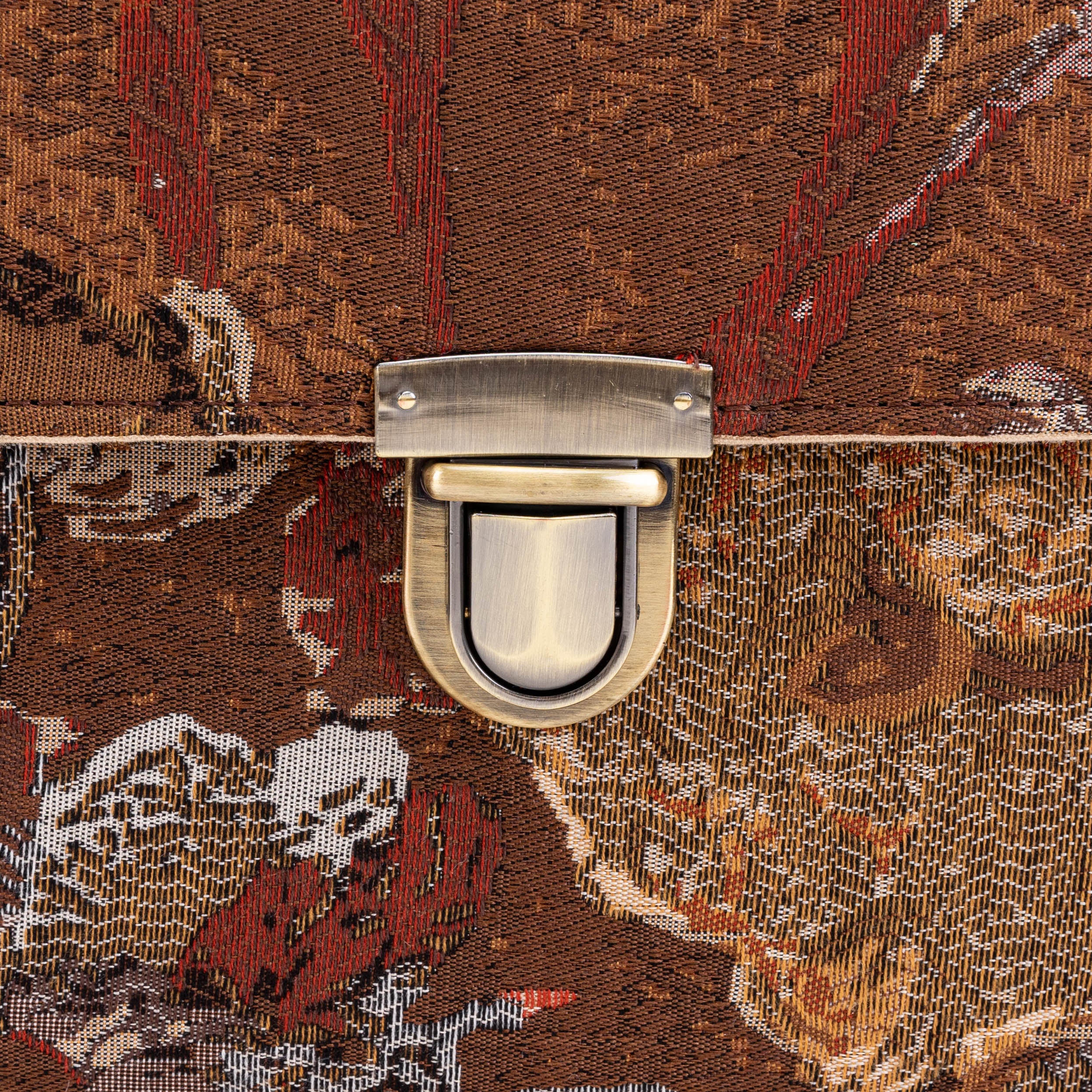 Abstract Brown Clara Medium Train Case Purse - Image 10