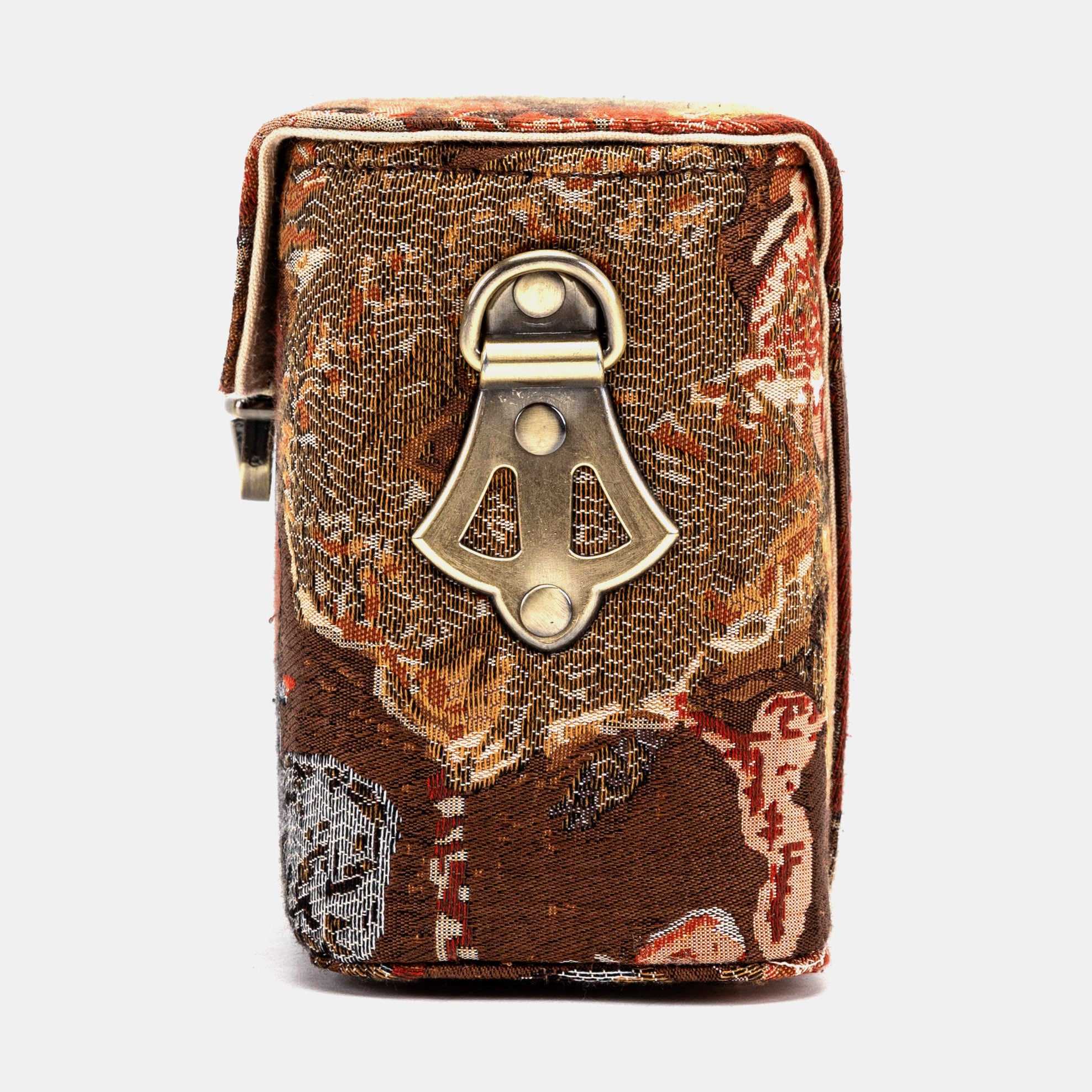 Abstract Brown Emma Small Train Case Crossbody - Image 6