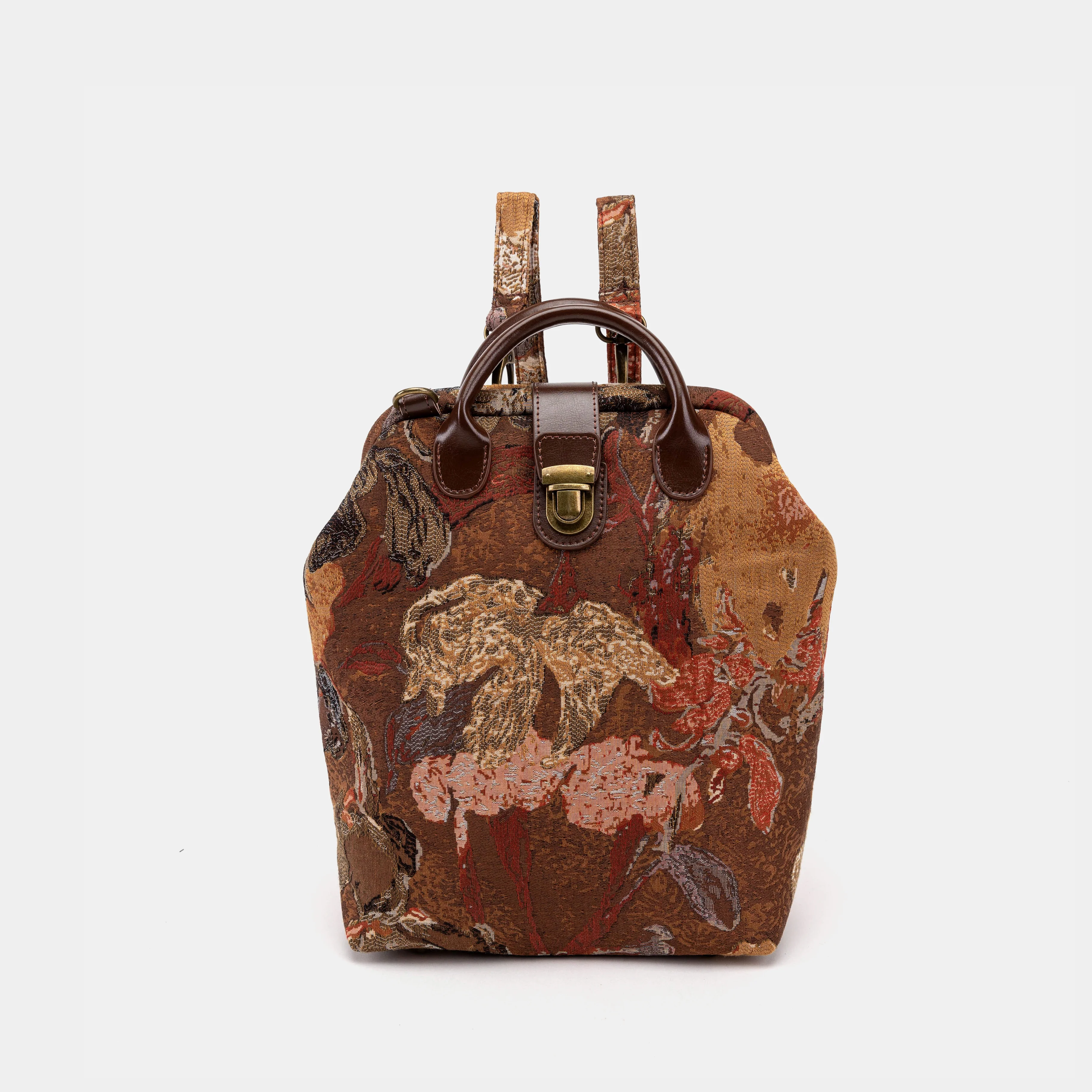 Abstract Brown Everyday Backpack - Image 2