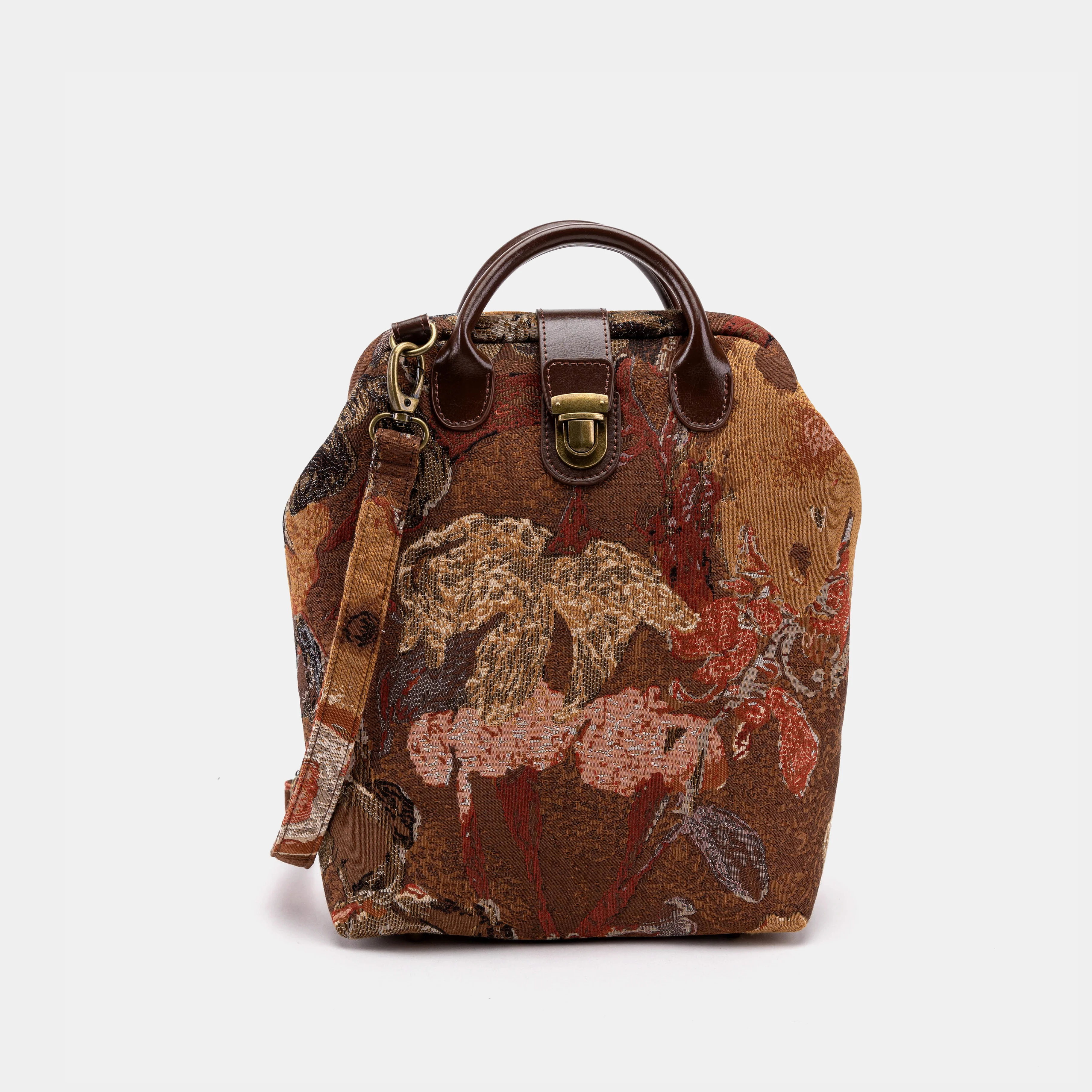 Abstract Brown Everyday Backpack - Image 3