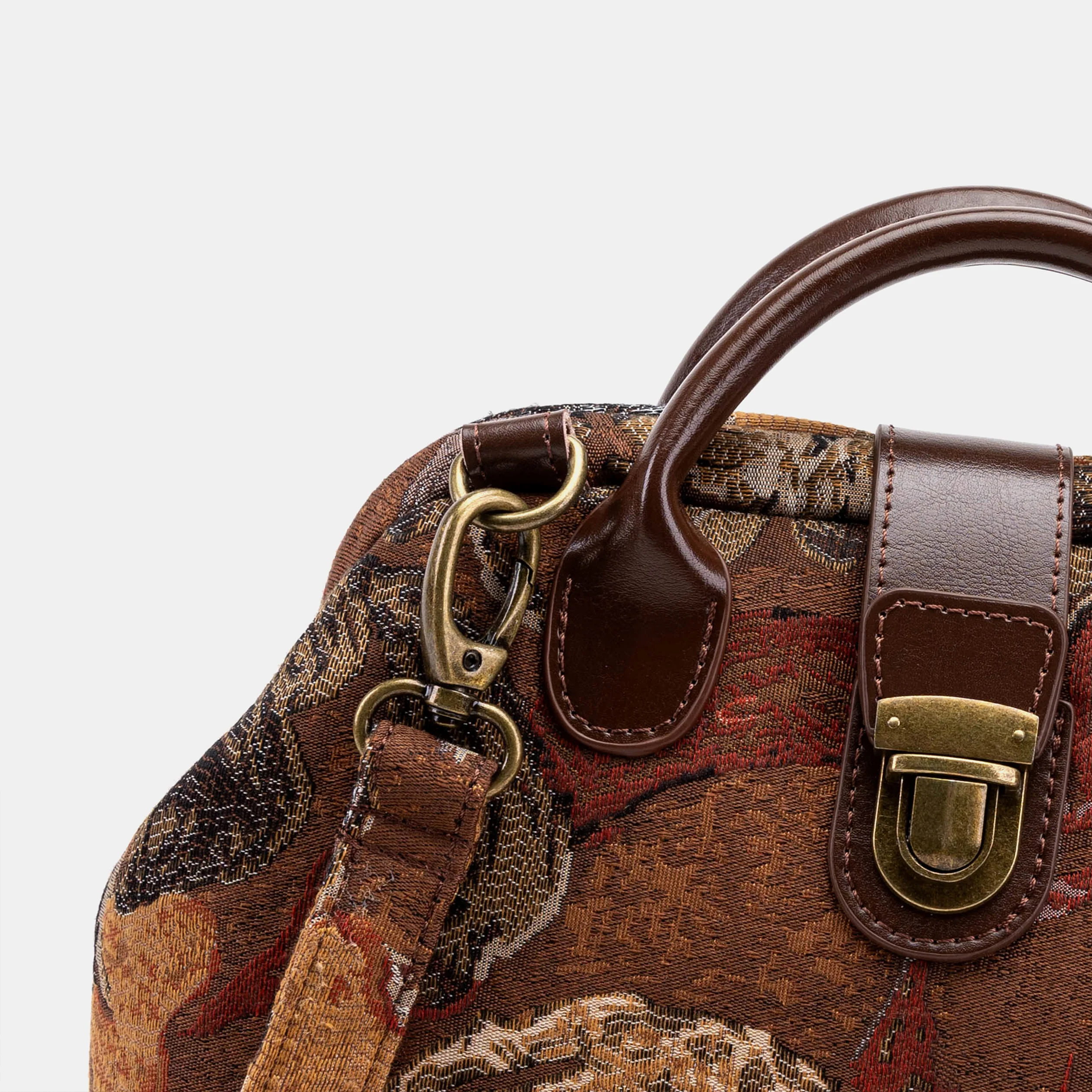 Abstract Brown Everyday Backpack - Image 4