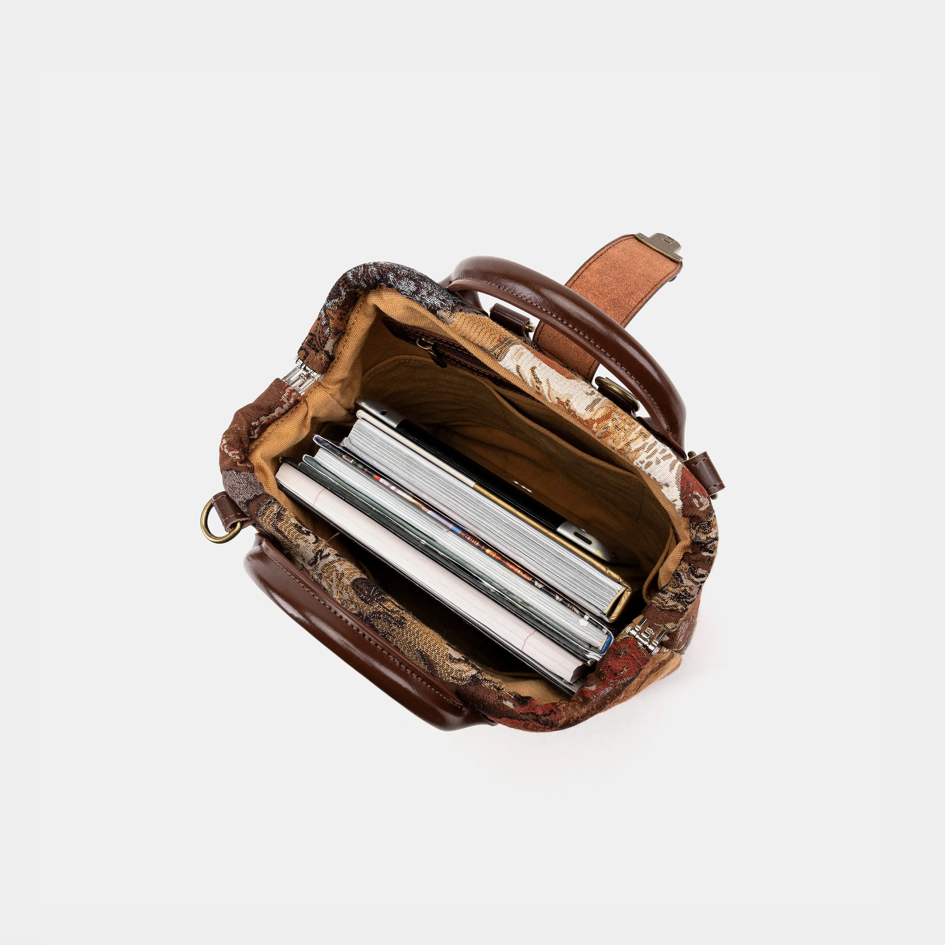 Abstract Brown Everyday Backpack - Image 9