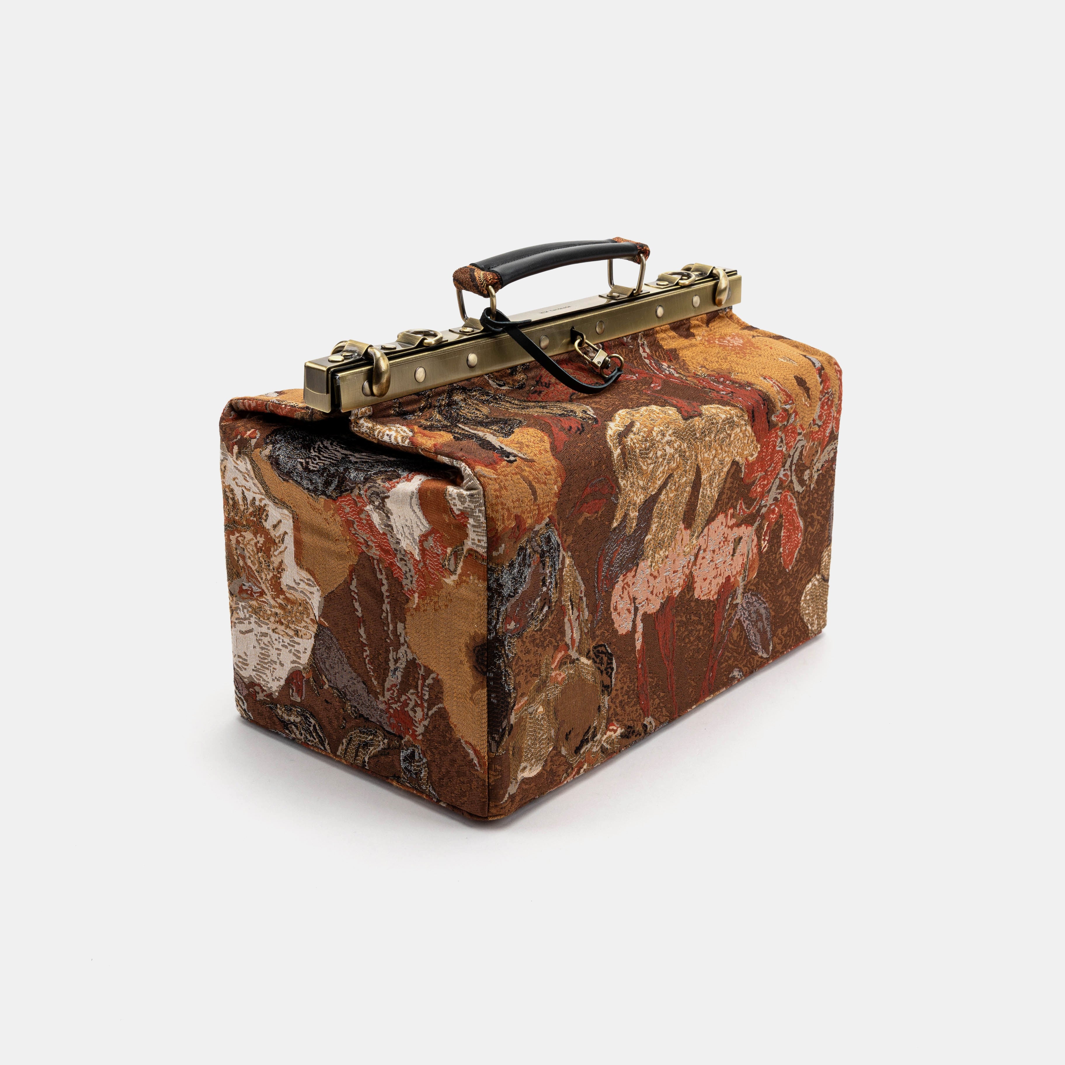 Abstract Brown Genevieve Carpet Gladstone Bag - Image 3