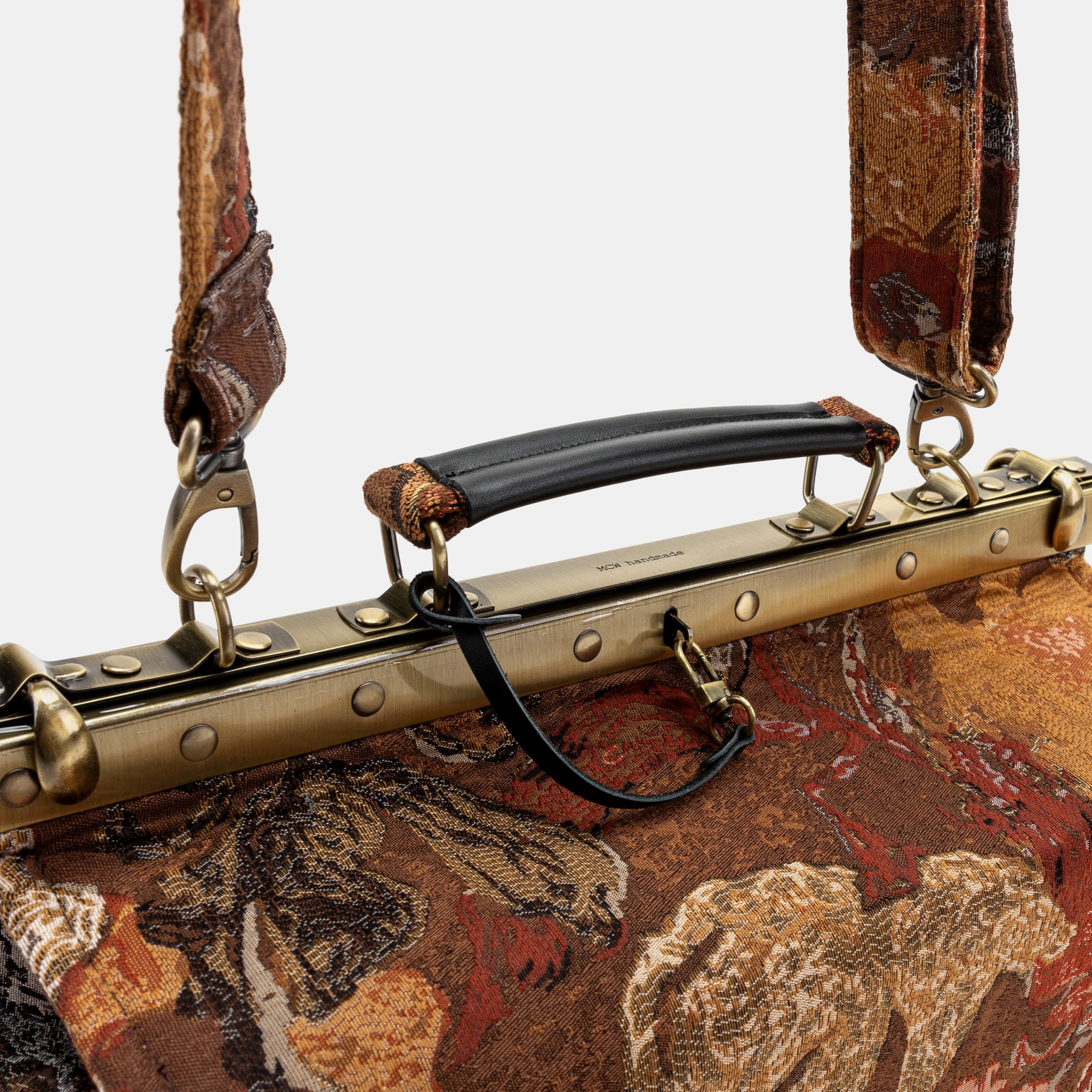 Abstract Brown Genevieve Carpet Gladstone Bag - Image 4