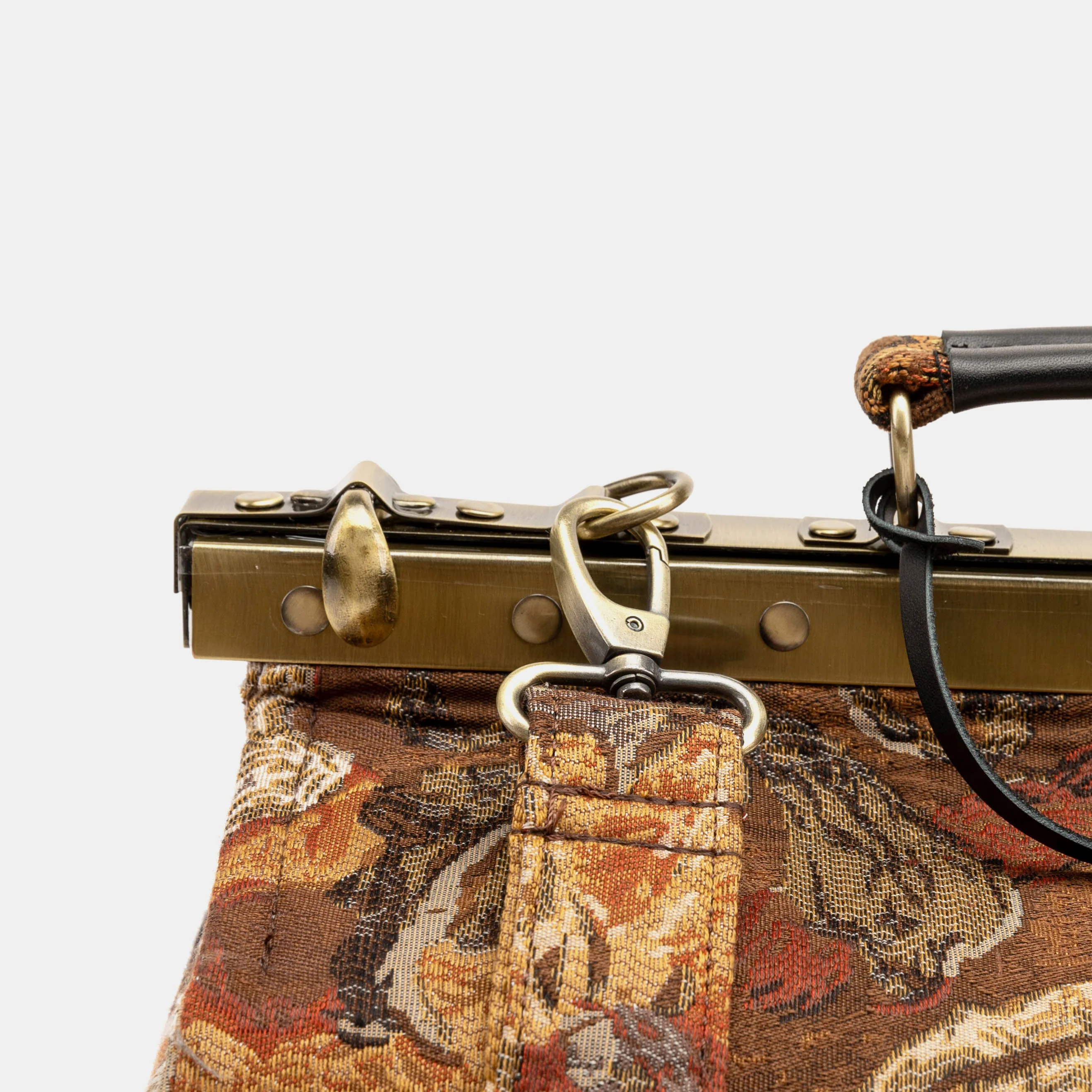 Abstract Brown Genevieve Carpet Gladstone Bag - Image 6