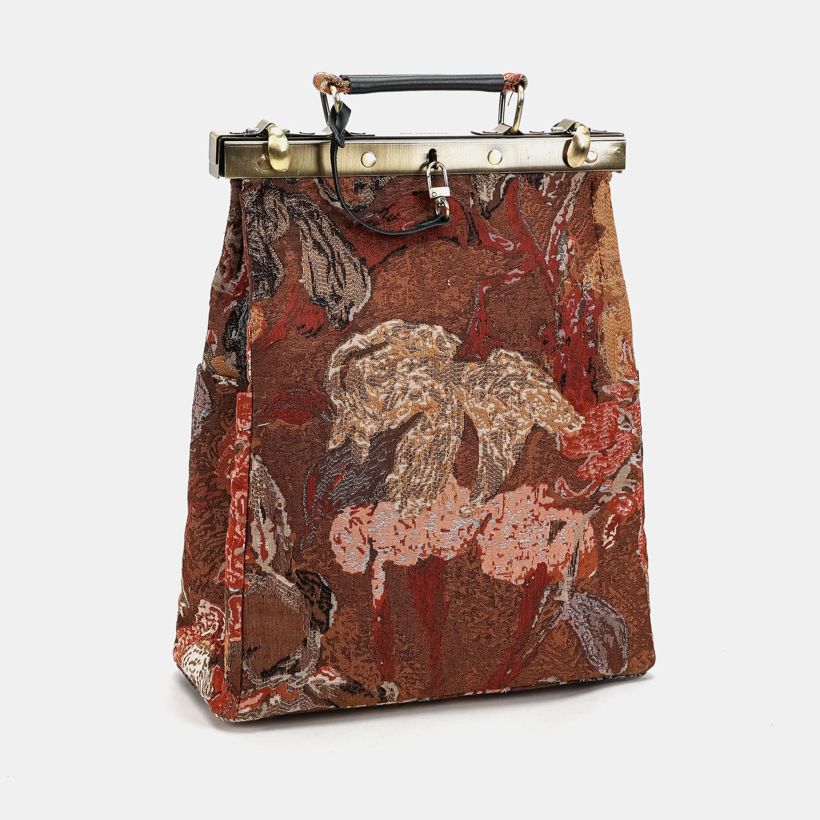 Abstract Brown Helena Carpet Backpack Gladstone Bag - Image 4