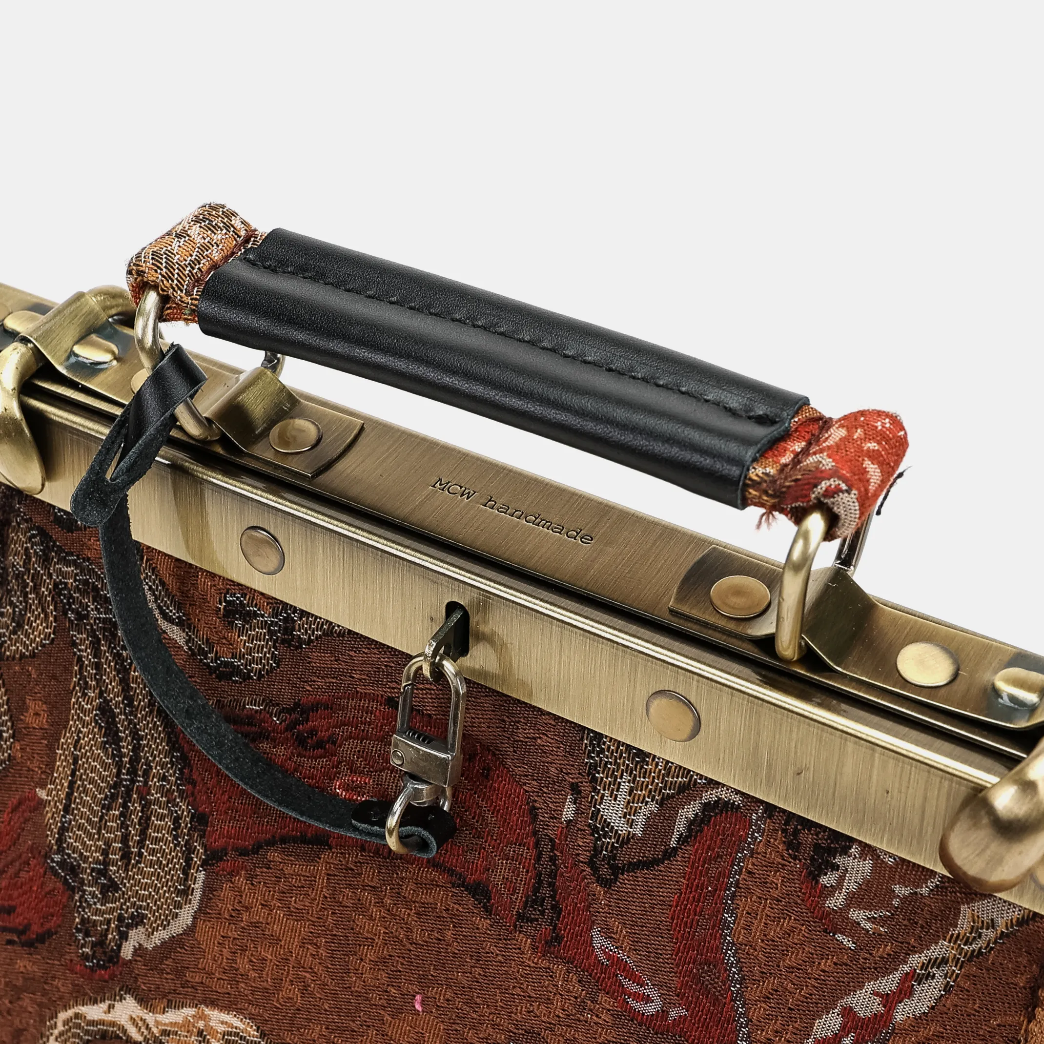 Abstract Brown Helena Carpet Backpack Gladstone Bag - Image 7