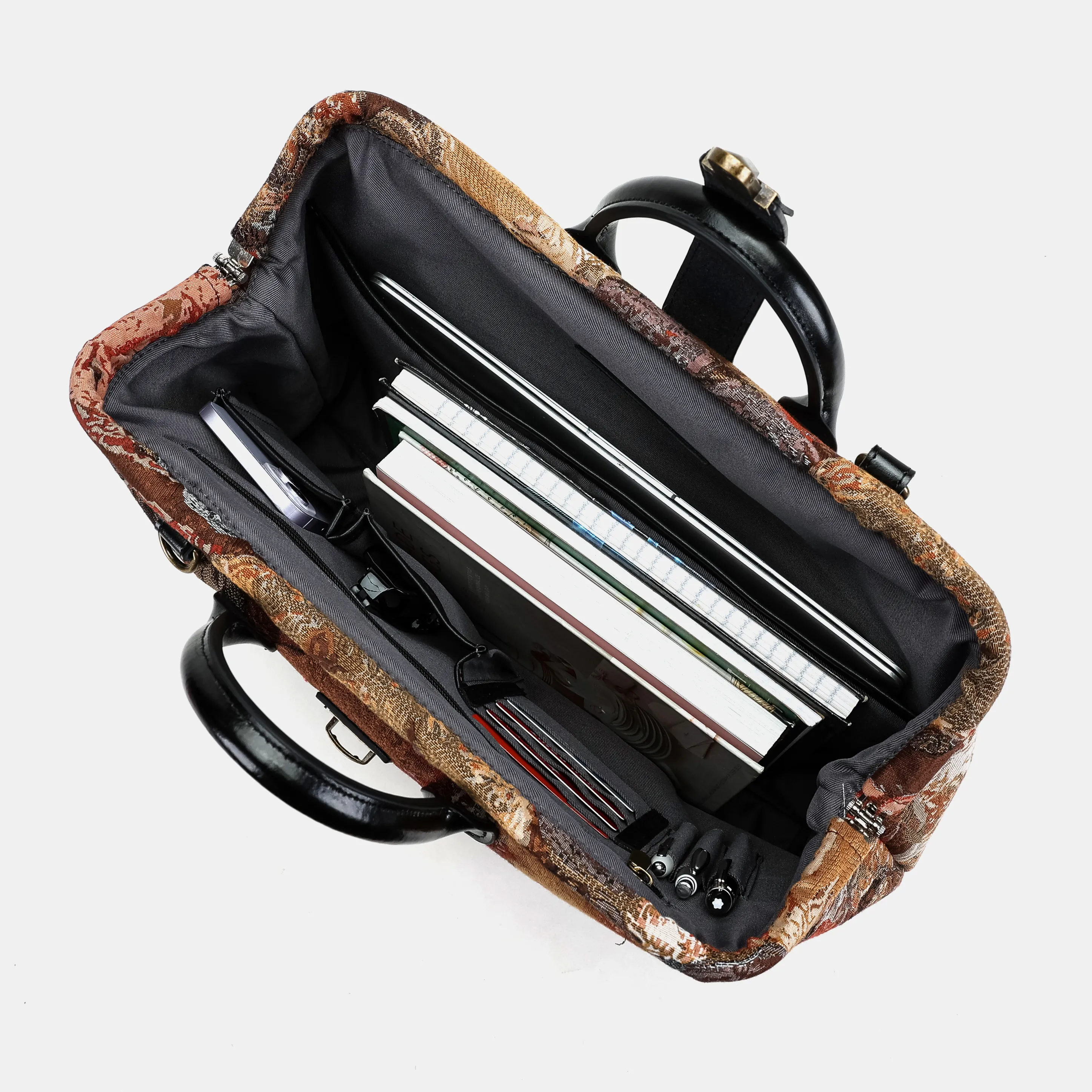 Abstract Brown Laptop Work Bag - Image 6