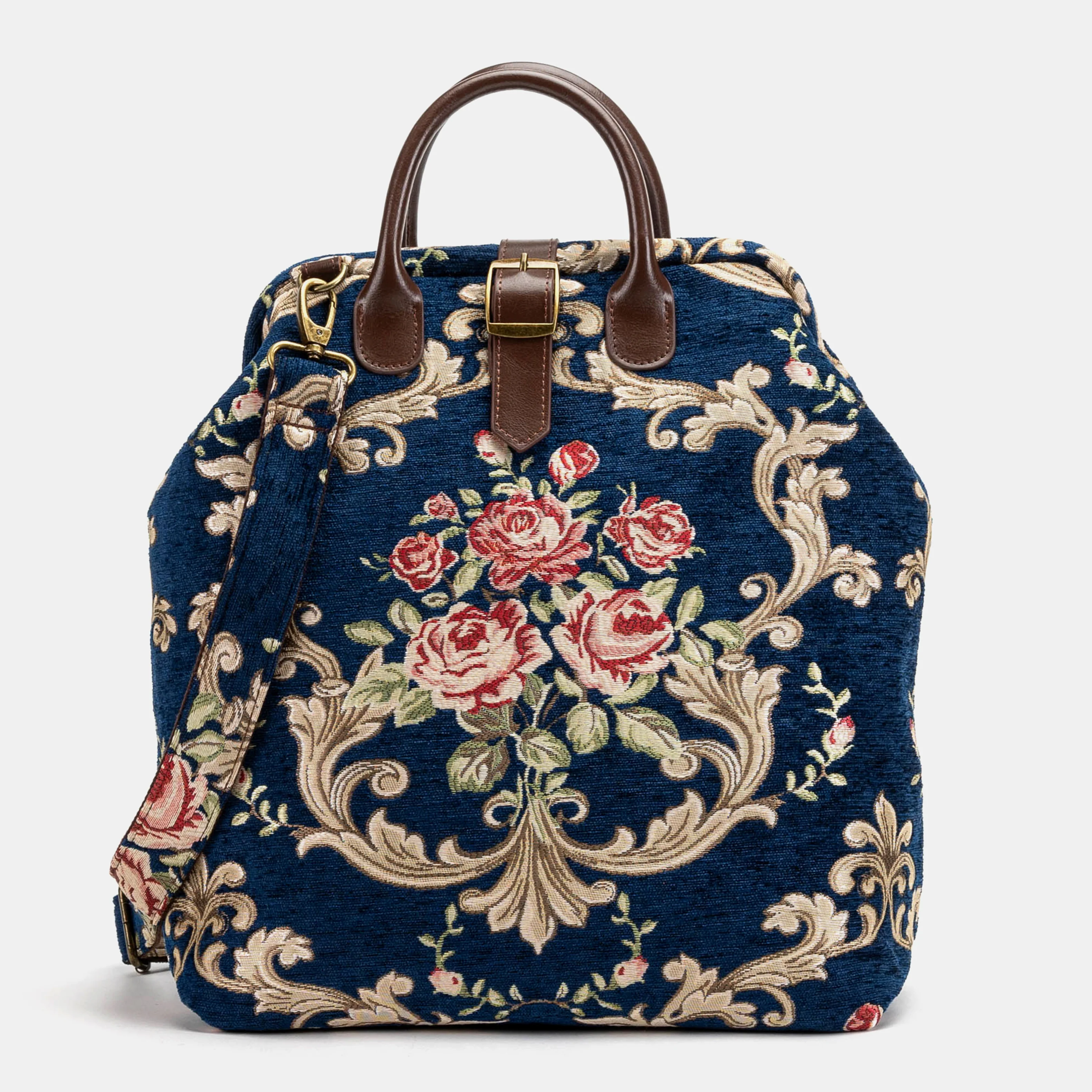 Baroque Garden Blue Carpet Laptop Backpack - Image 4