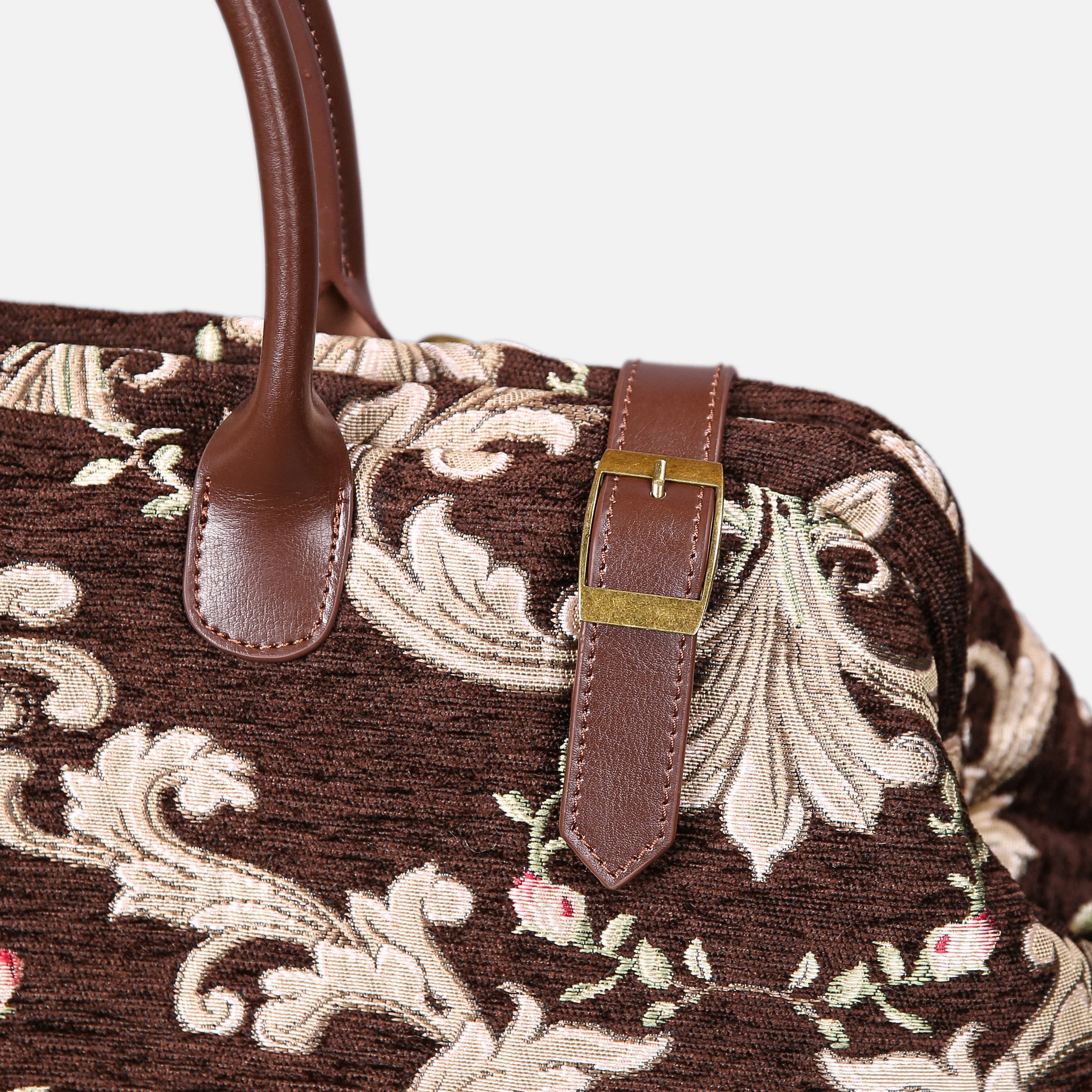 Baroque Garden Brown Large Carpetbag - Image 4