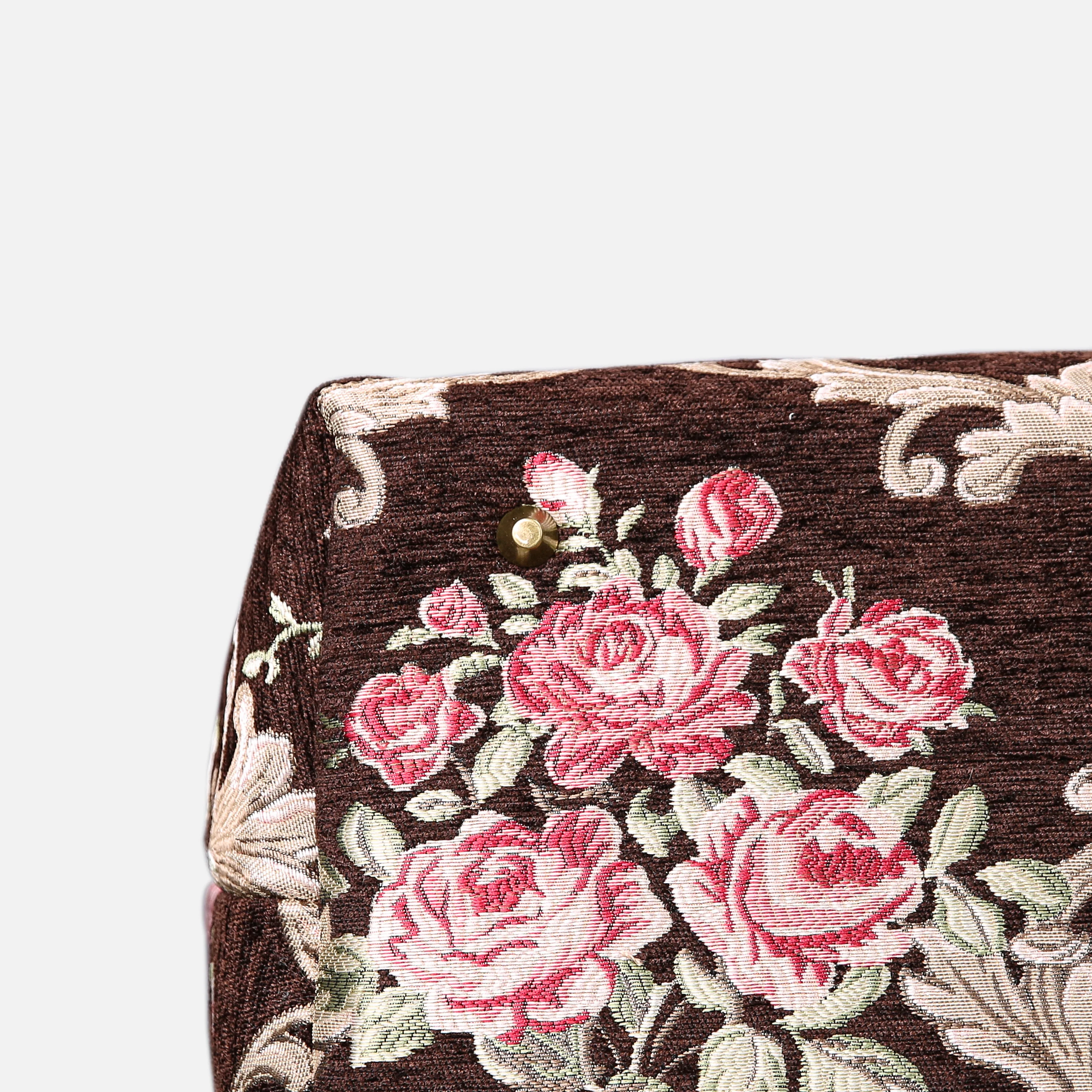 Baroque Garden Brown Large Carpetbag - Image 5