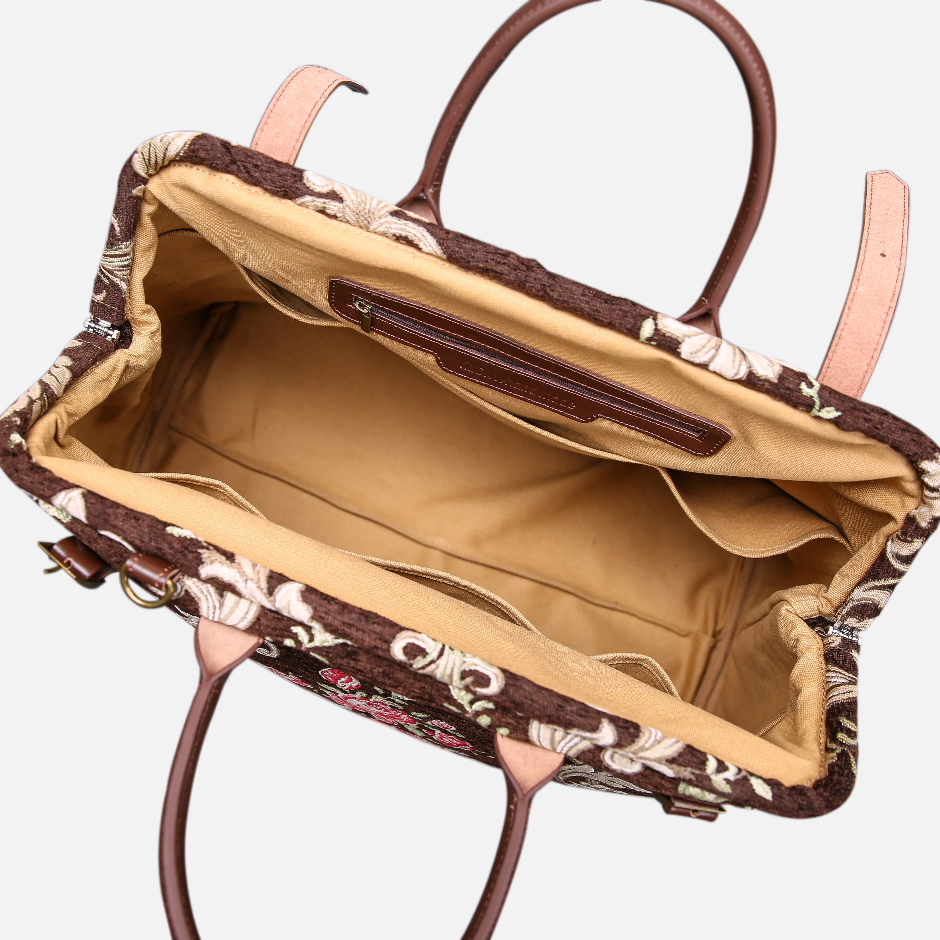 Baroque Garden Brown Large Carpetbag - Image 6