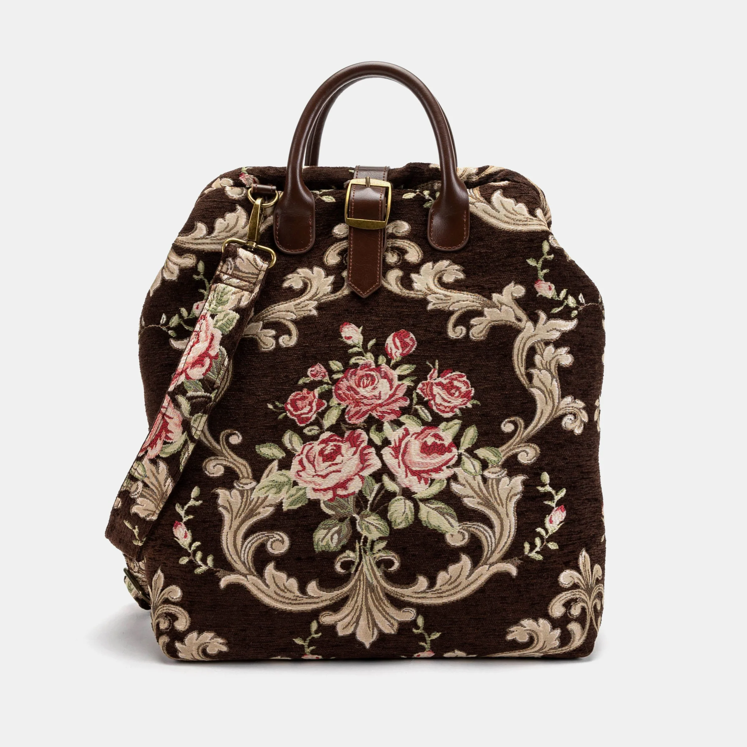 Baroque Garden Brown Carpet Laptop Backpack - Image 4