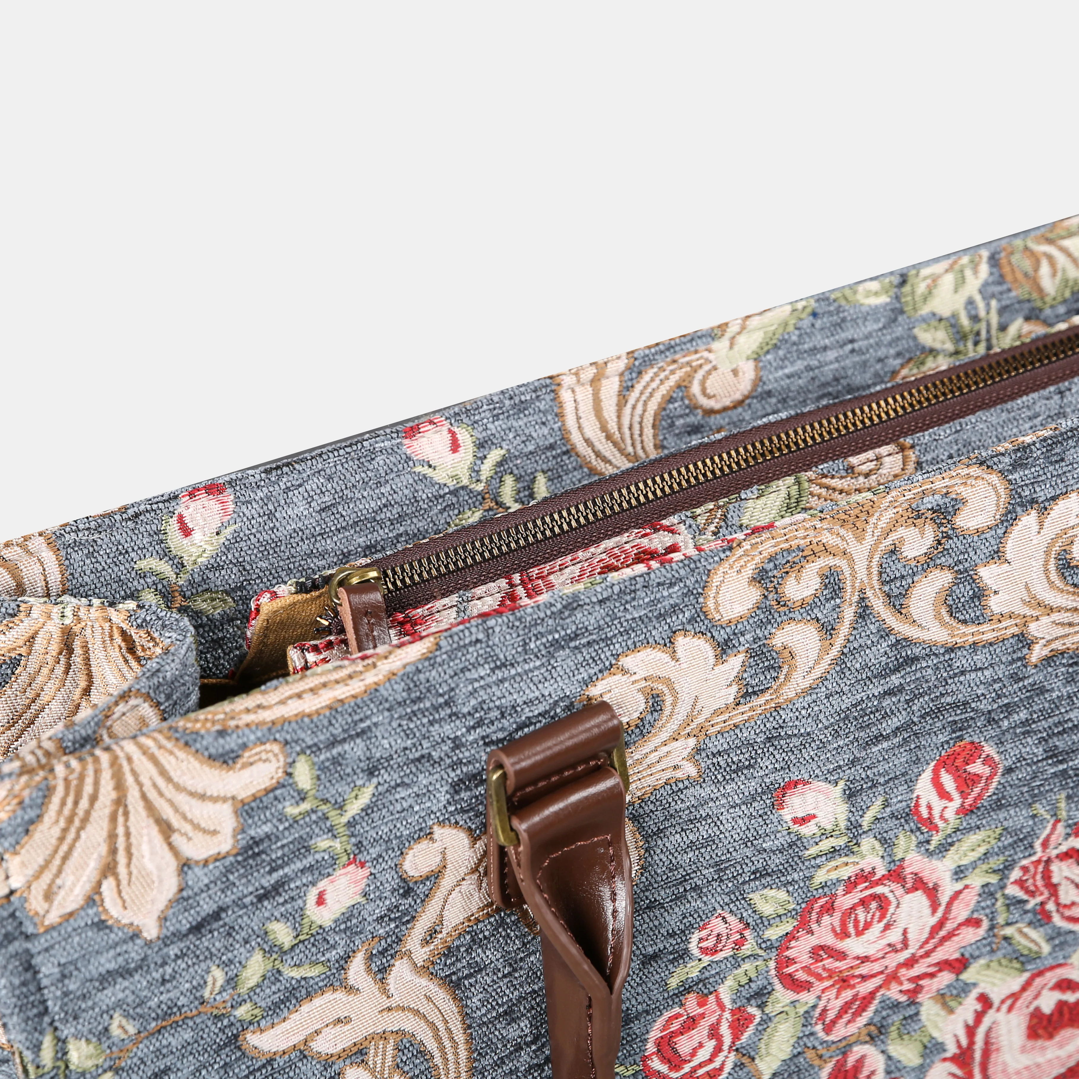 Baroque Garden Grey Laptop Work Tote - Image 6