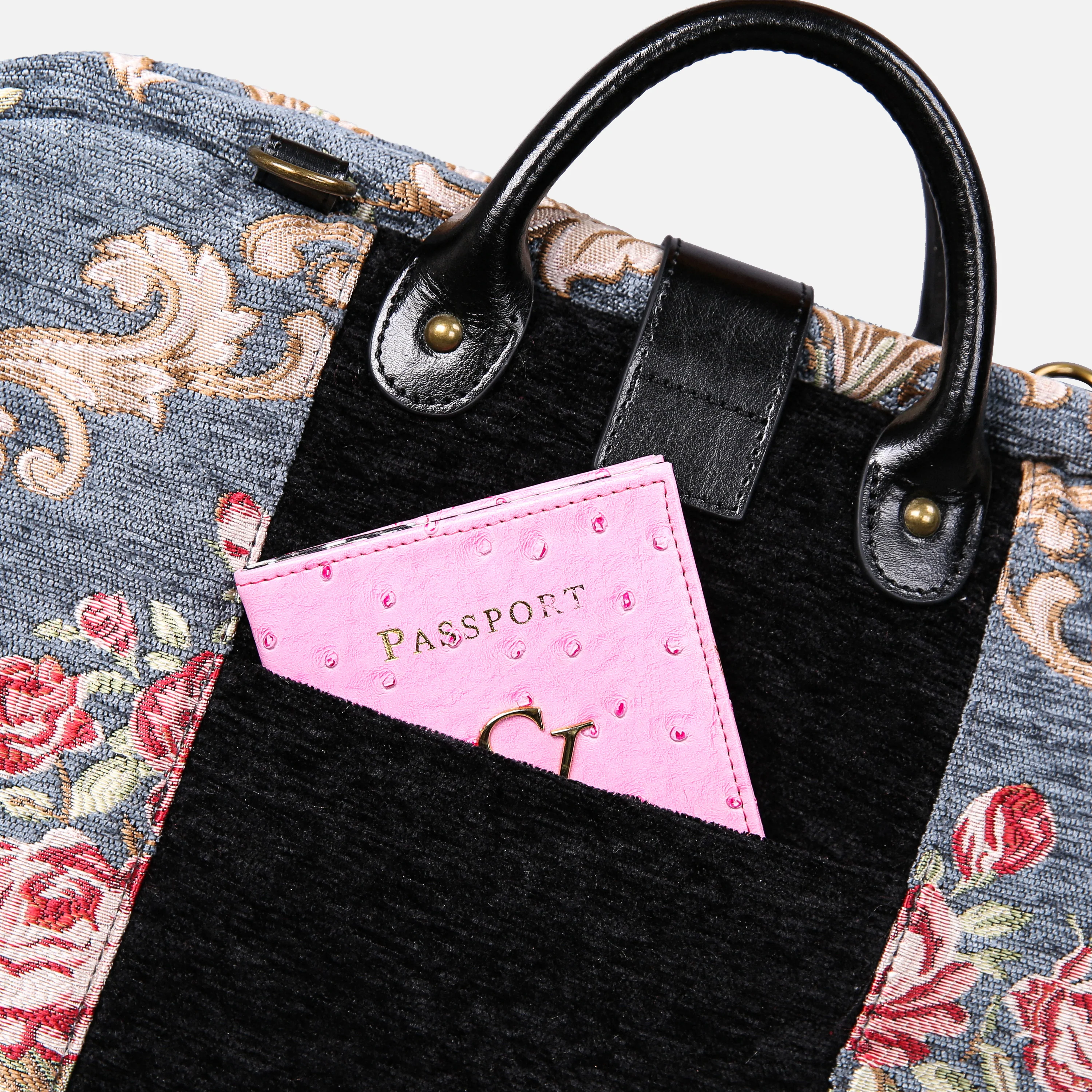Baroque Garden Grey Laptop Work Bag - Image 6