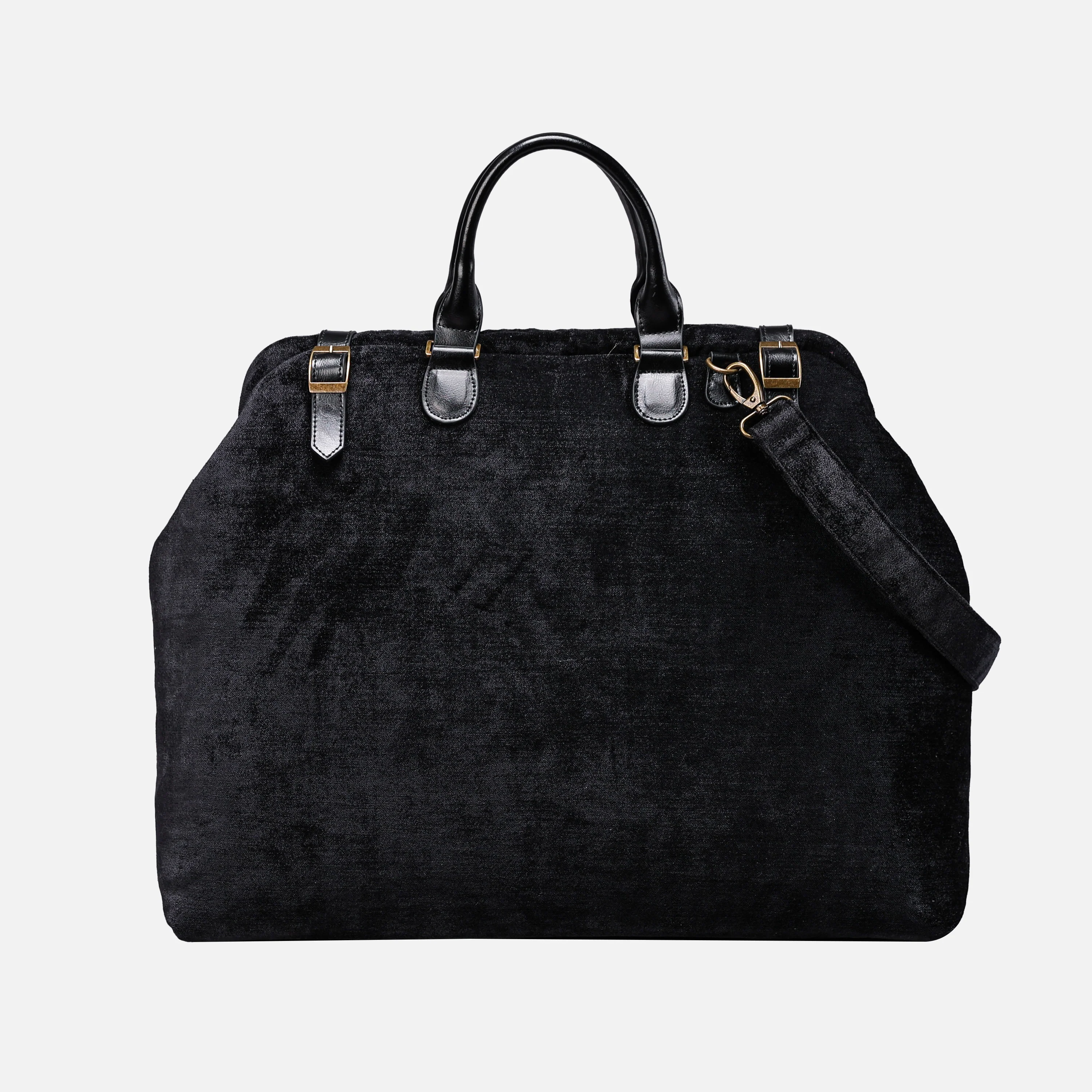 Solid Black Men's Carpetbag - Image 3