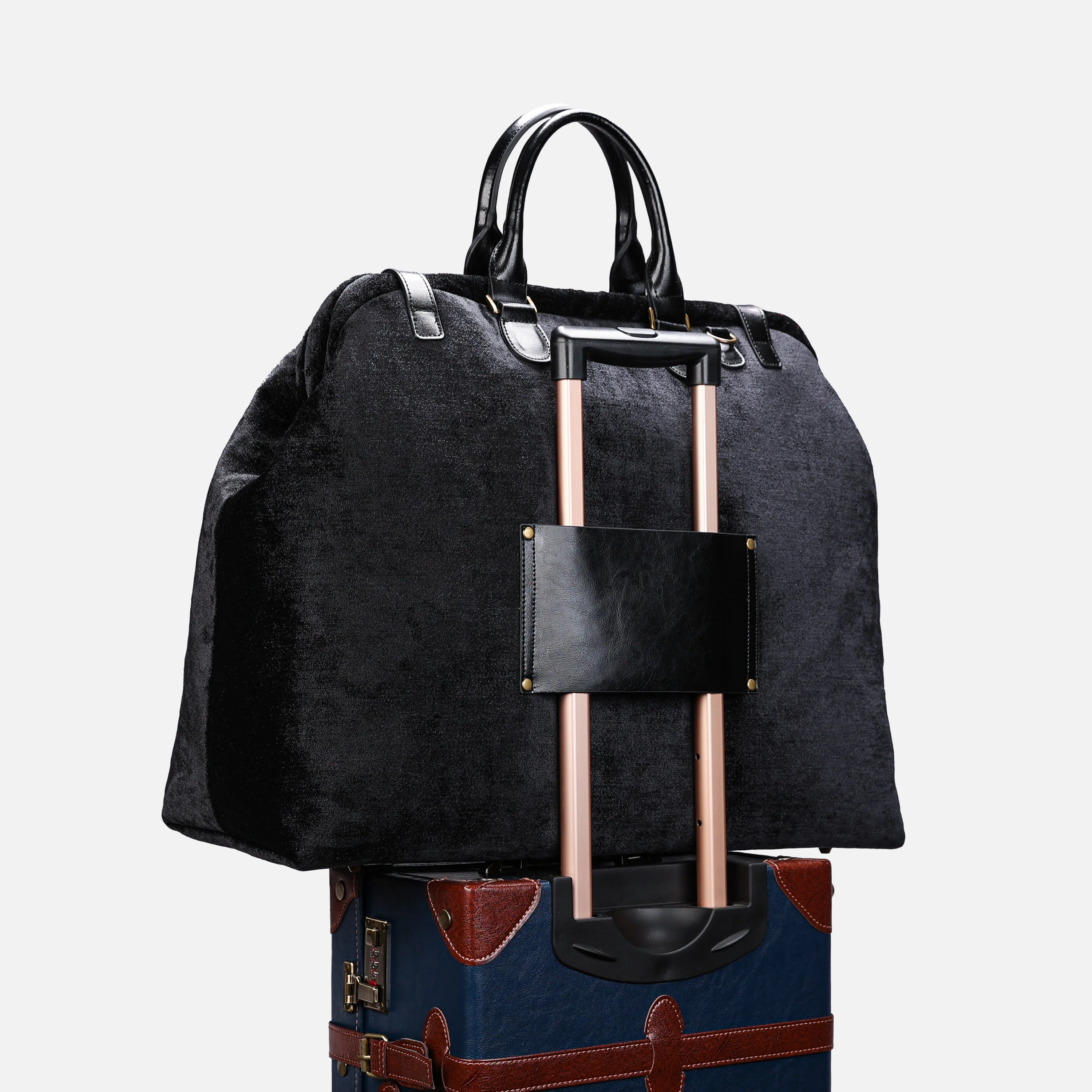 Solid Black Men's Carpetbag - Image 7