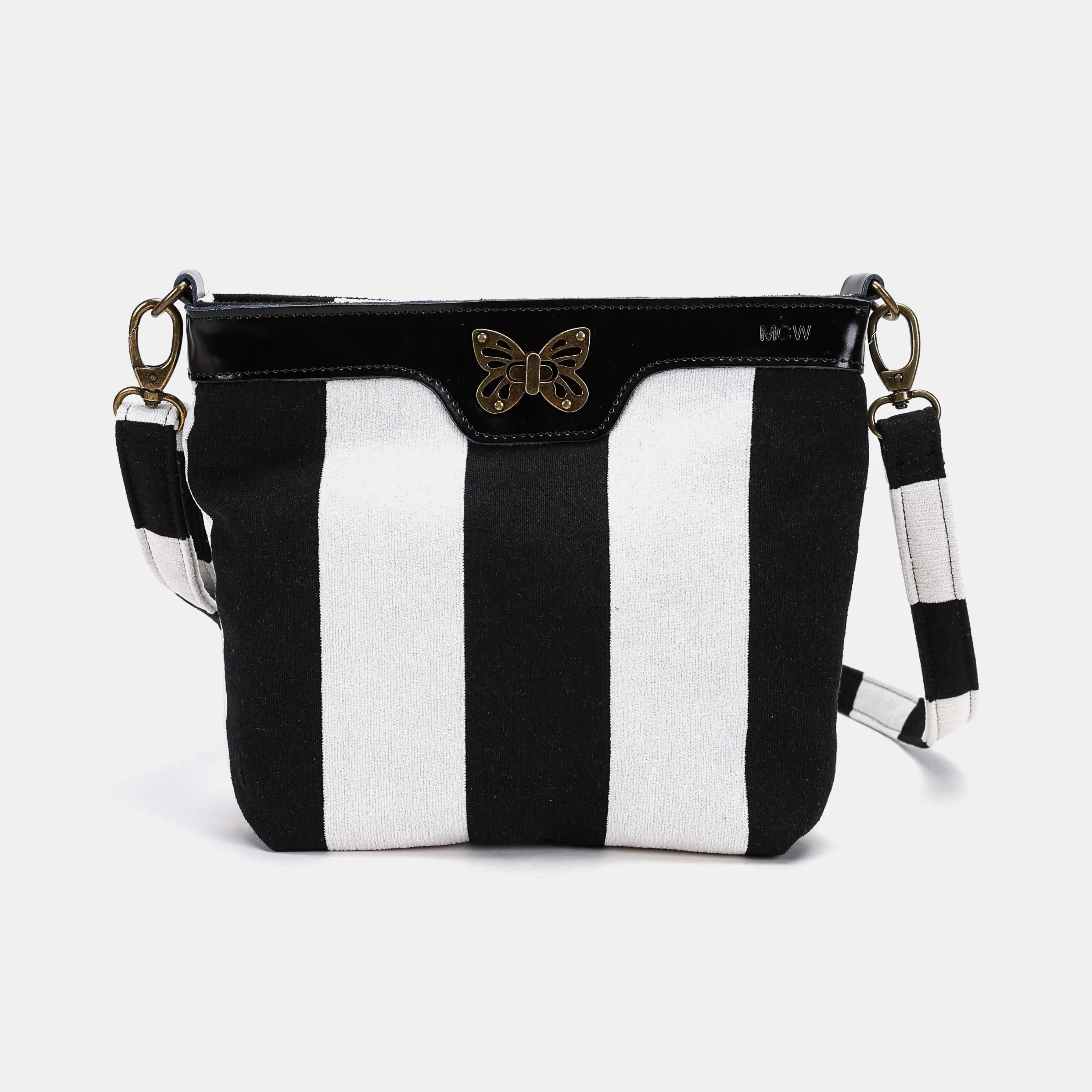 Black & White Beetlejuice Butterfly Crossbody Bag