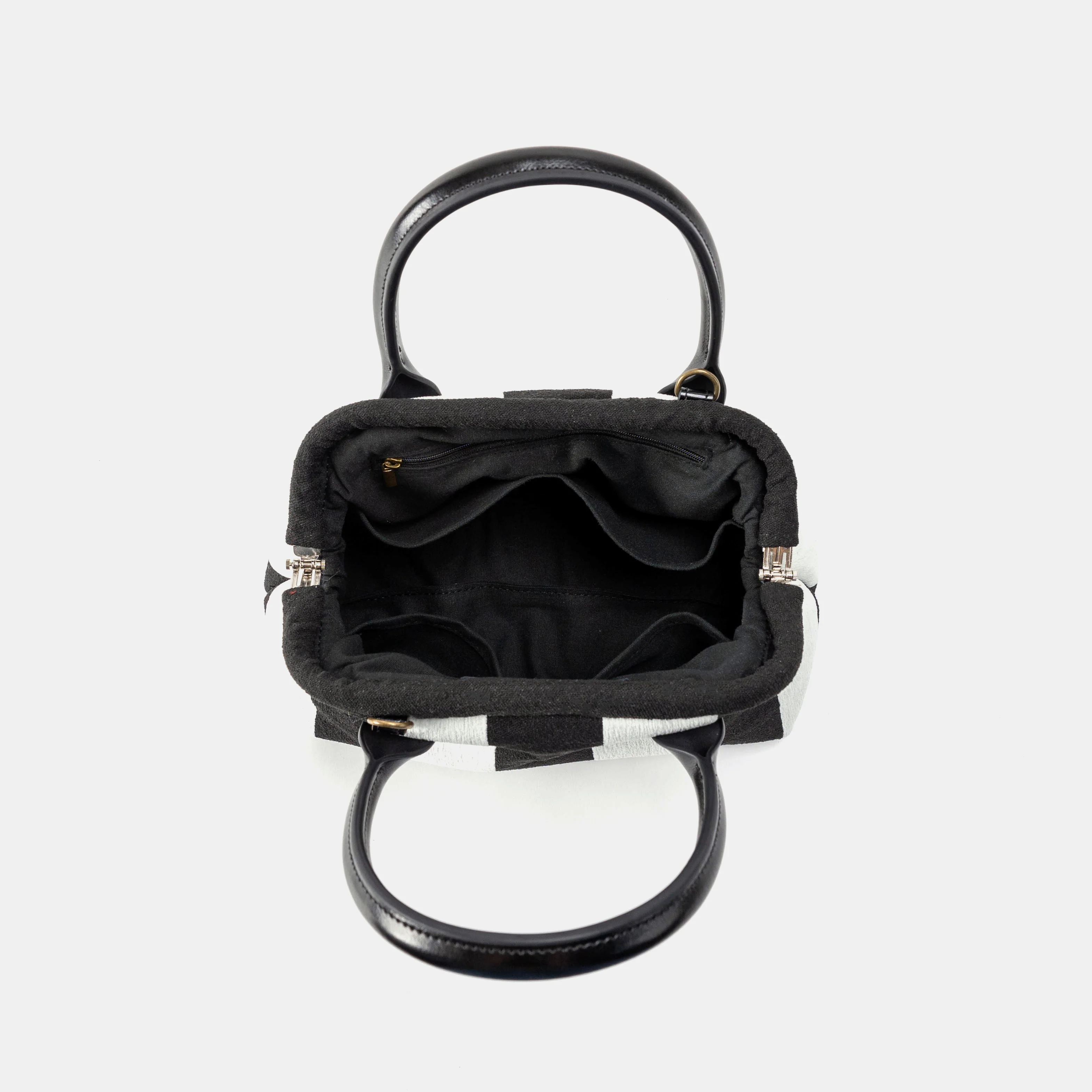 Black & White Beetlejuice Carpet Satchel - Image 5