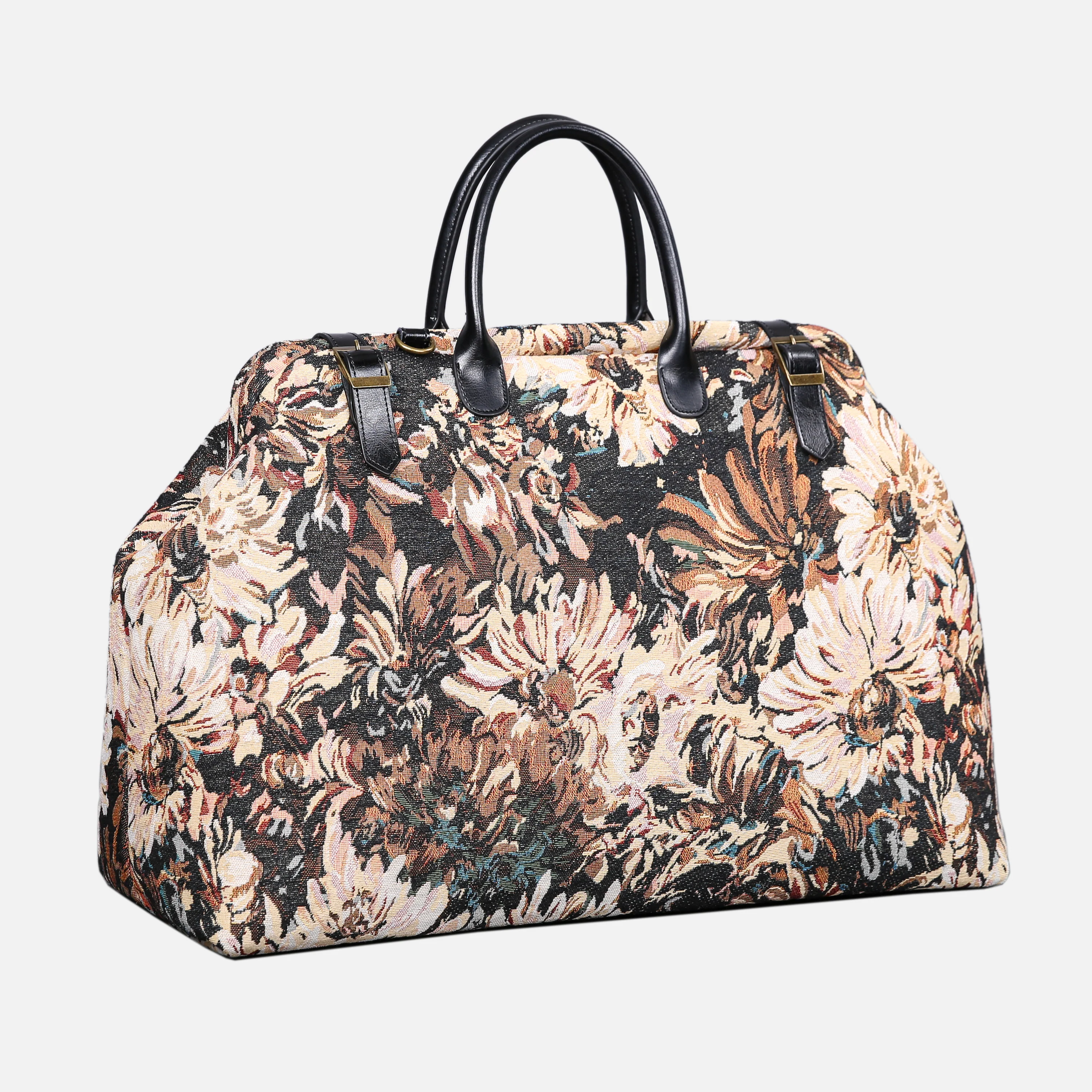 Blooming Daisy Black Large Carpetbag - Image 3