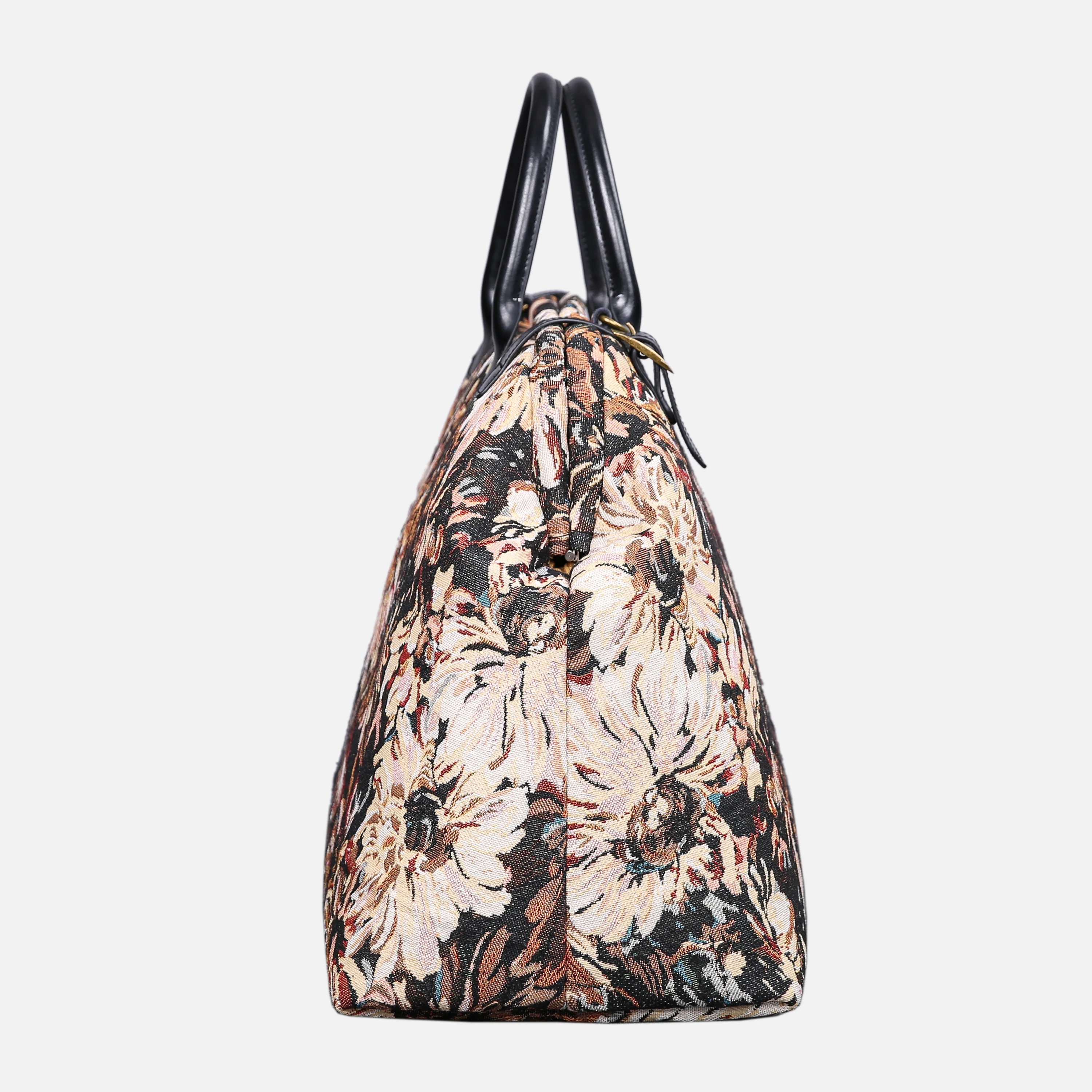 Blooming Daisy Black Large Carpetbag - Image 4