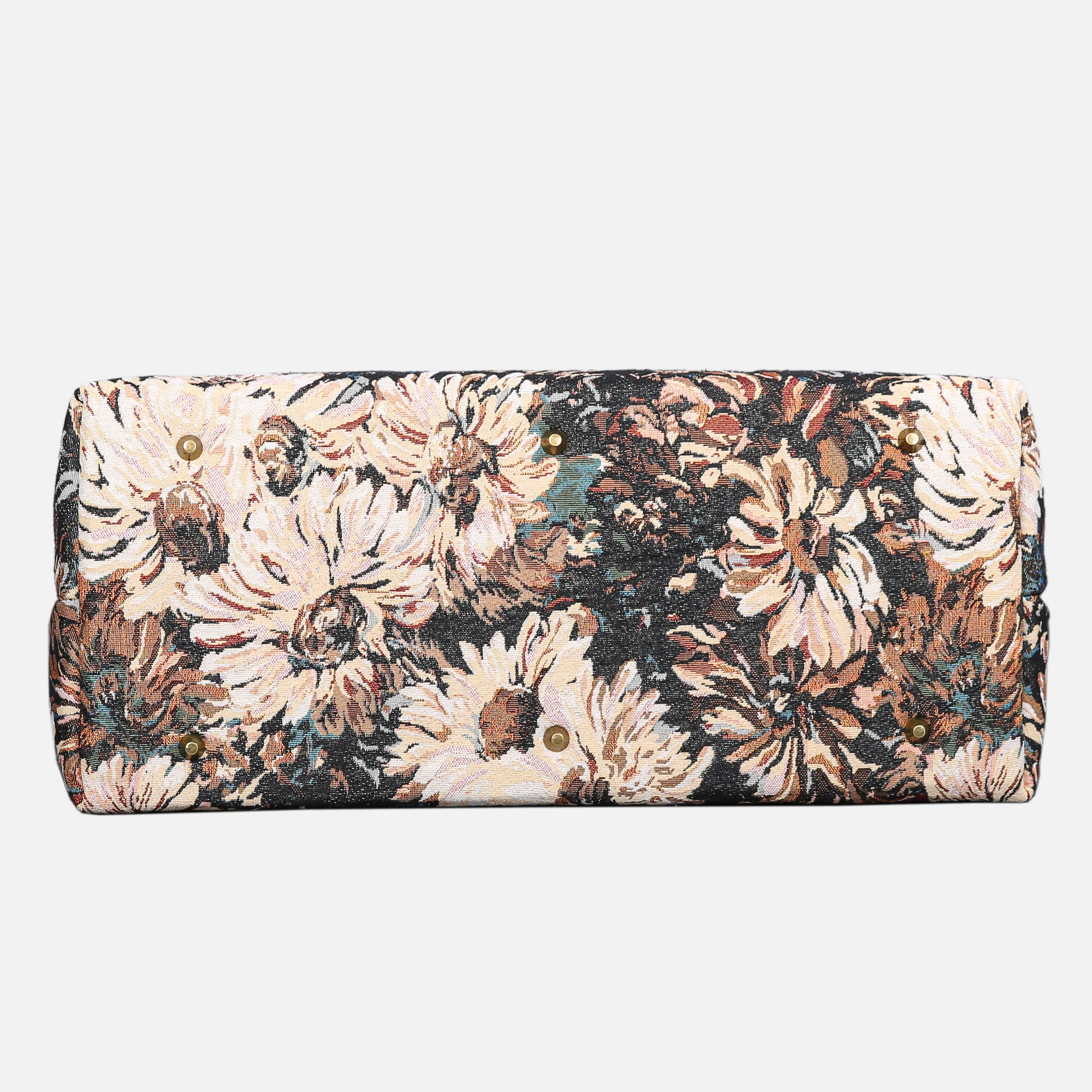 Blooming Daisy Black Large Carpetbag - Image 5
