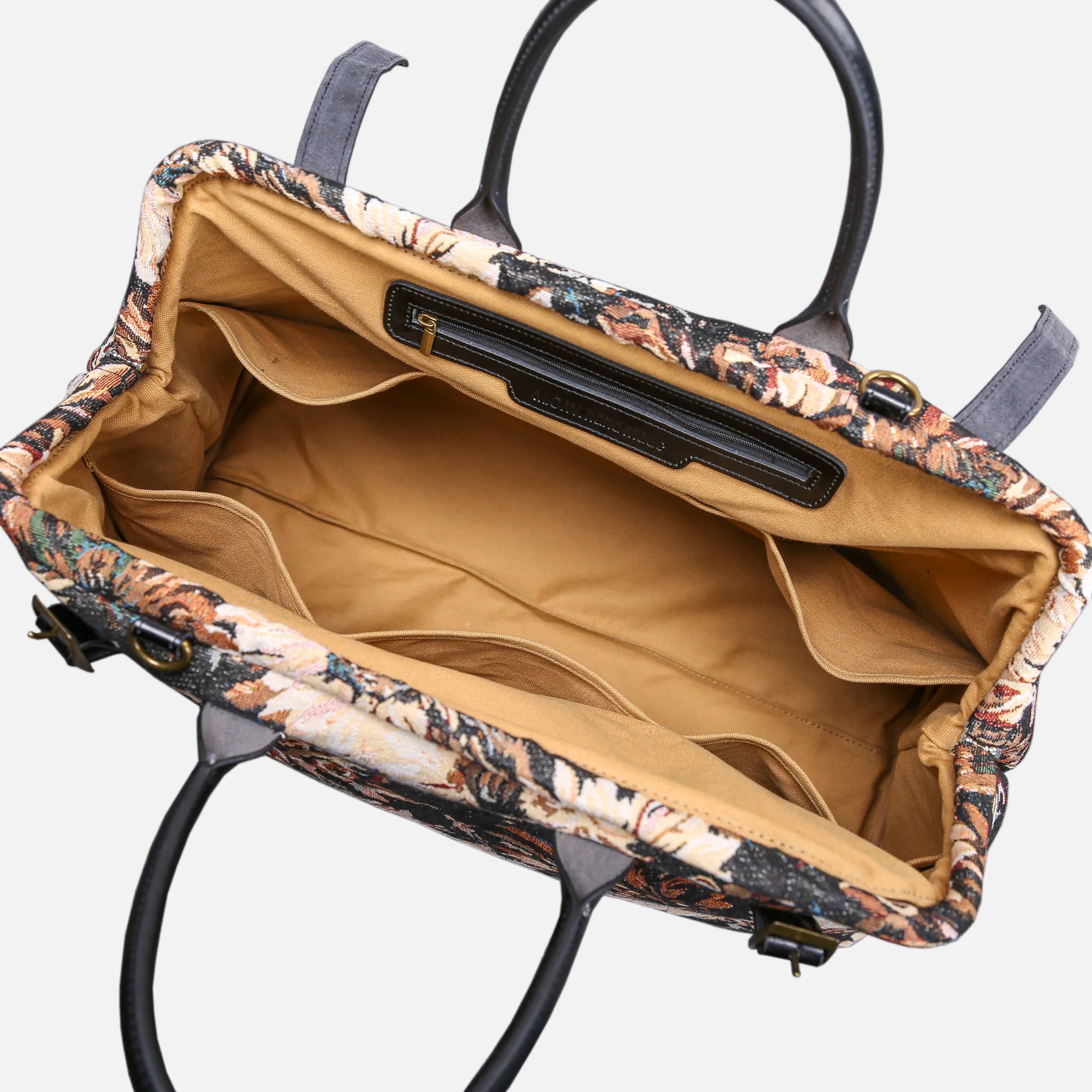 Blooming Daisy Black Large Carpetbag - Image 6
