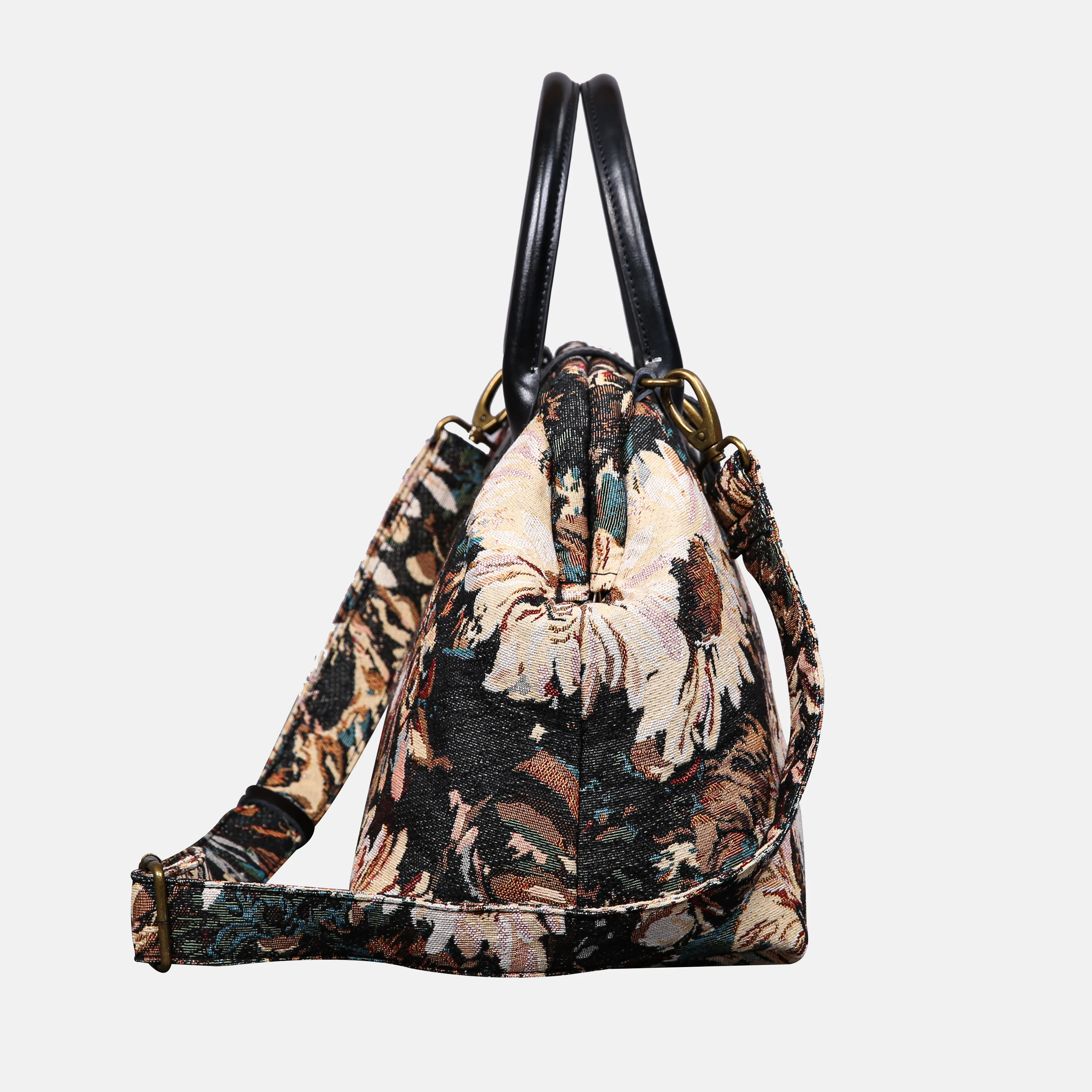 Blooming Daisy Black Carpet Handbag Purse - Image 3