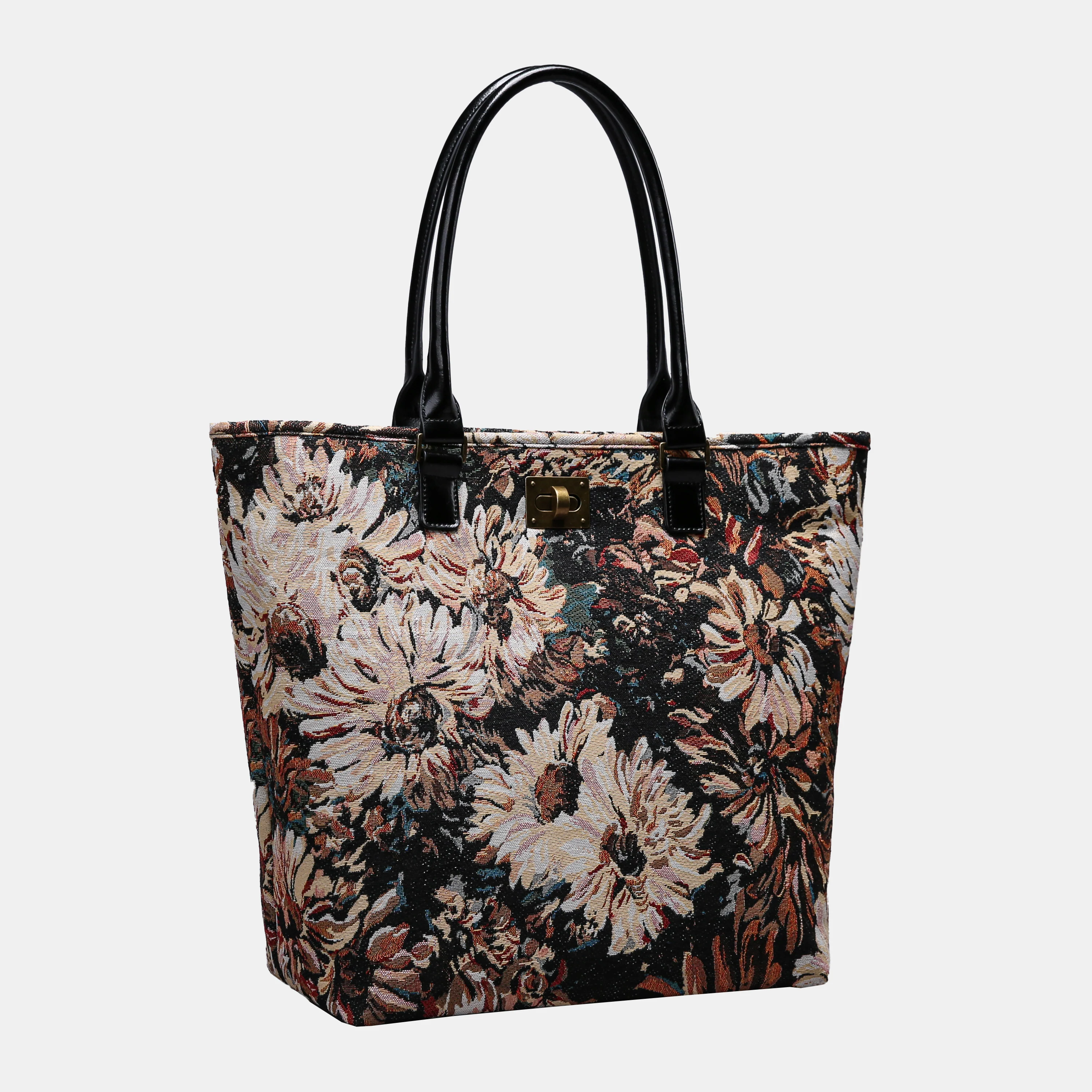 Blooming Daisy Black Carpet Tote Shopper - Image 3