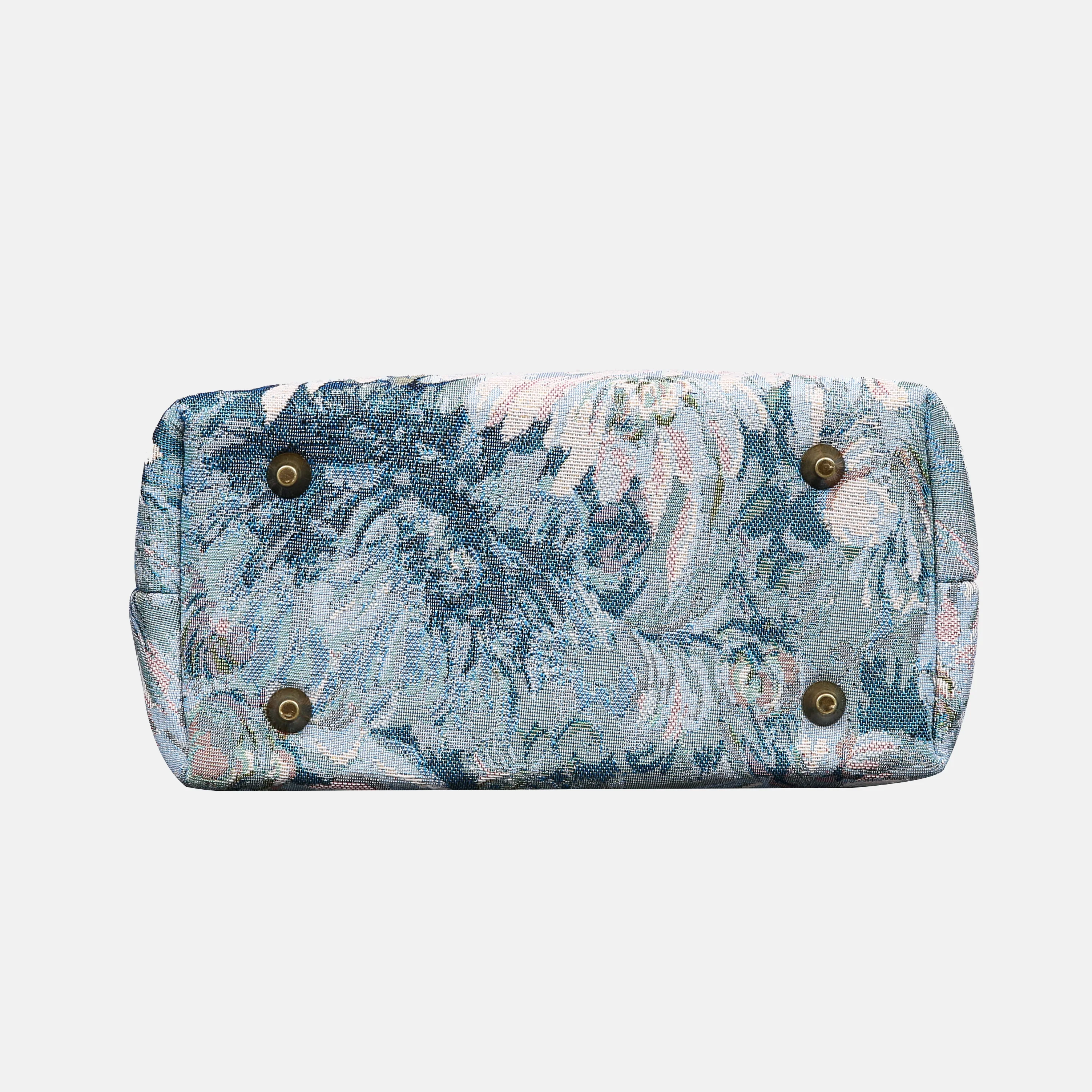 Blooming Daisy Blue Tuck Lock Carpet Satchel - Image 4