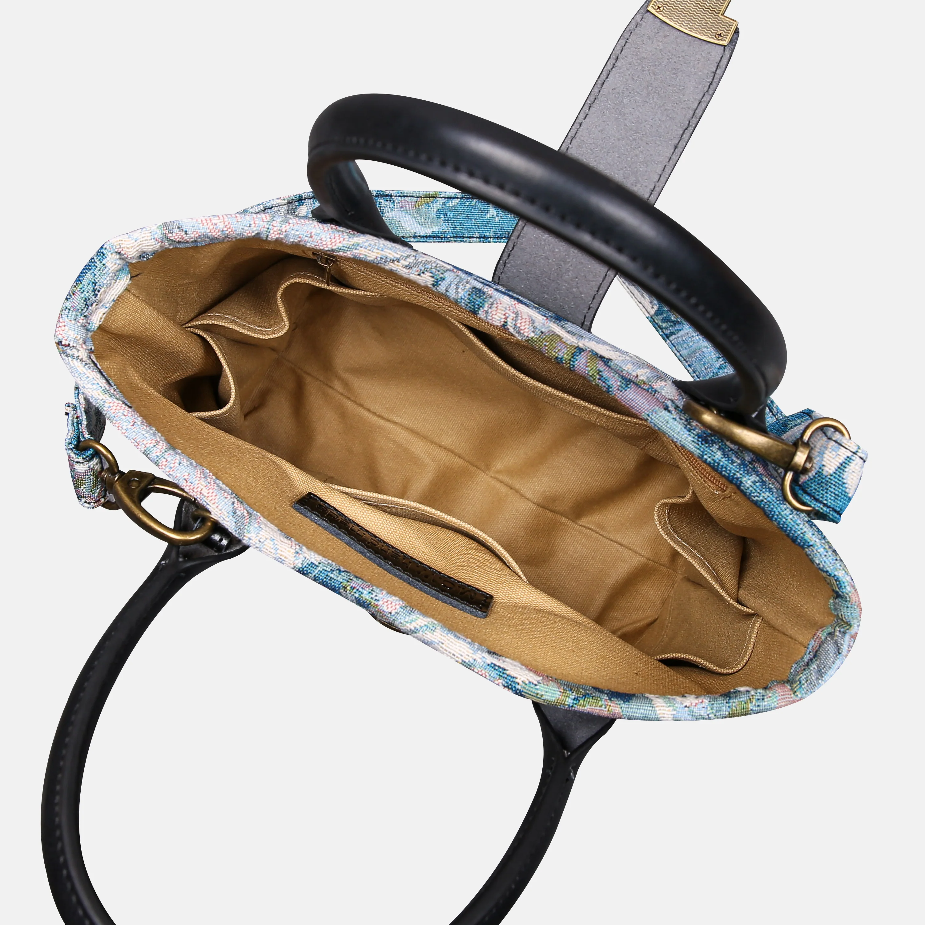 Blooming Daisy Blue Tuck Lock Carpet Satchel - Image 5