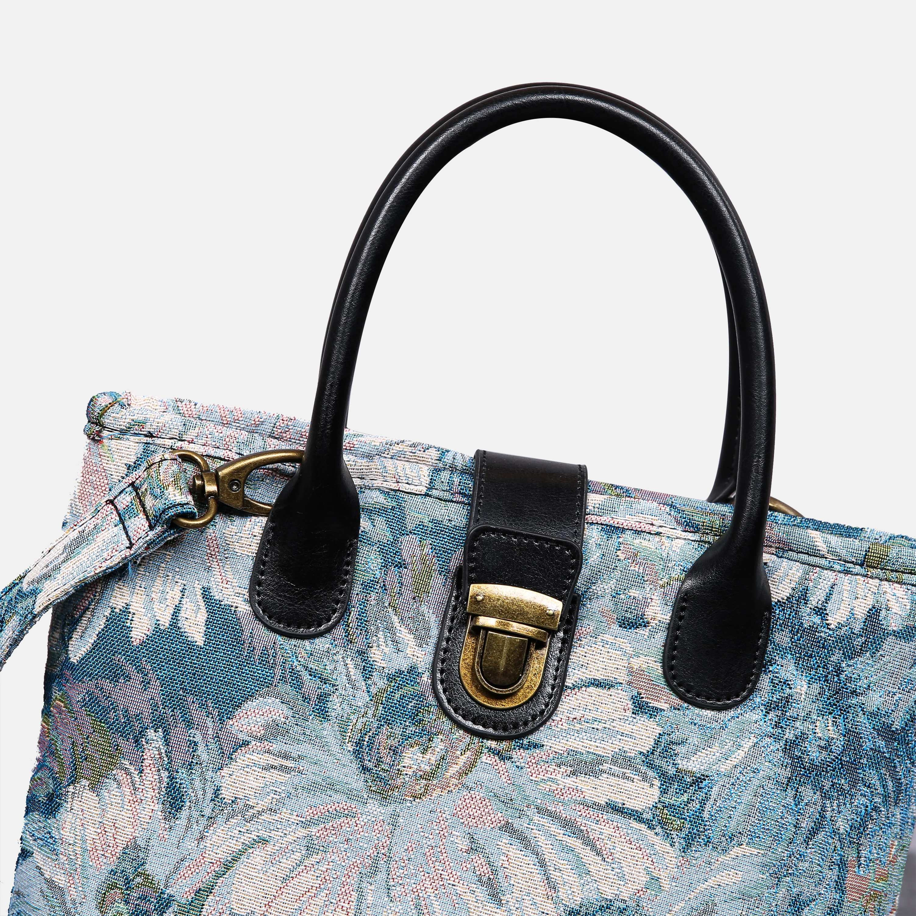 Blooming Daisy Blue Tuck Lock Carpet Satchel - Image 6