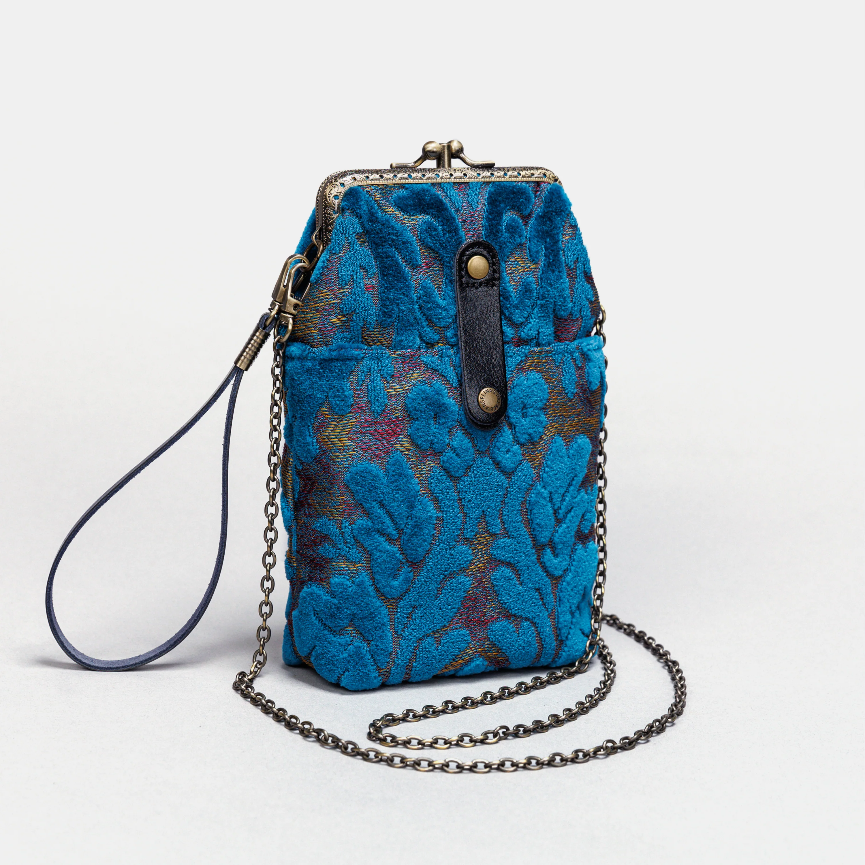 Burnout Velvet Aqua Blue Carpet Phone Case - Image 2