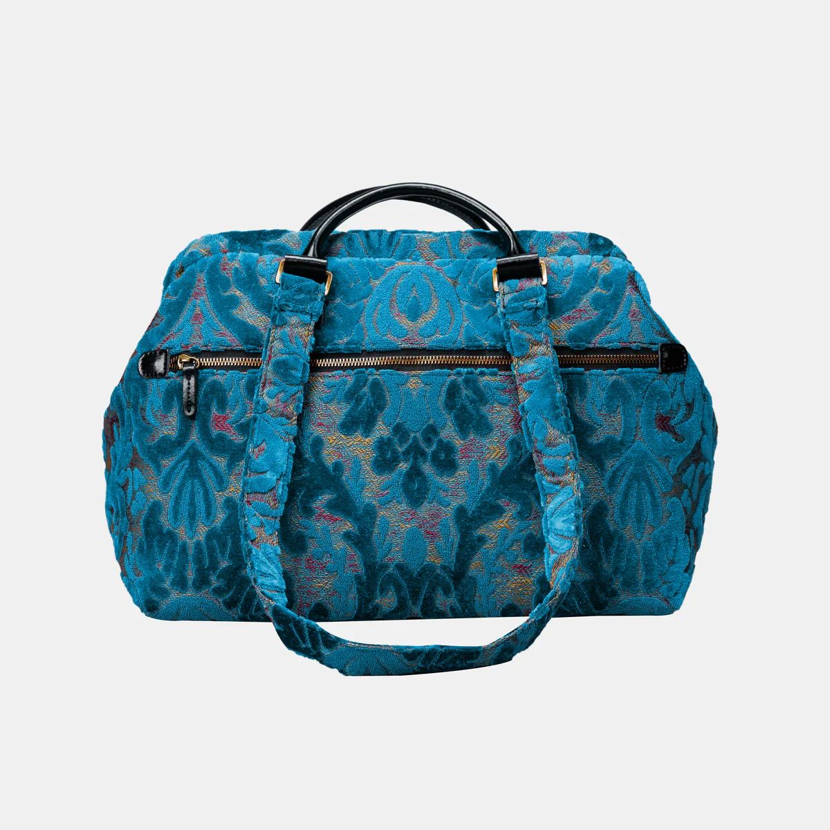 Burnout Velvet Aqua Blue Knitting Project Bag - Image 5
