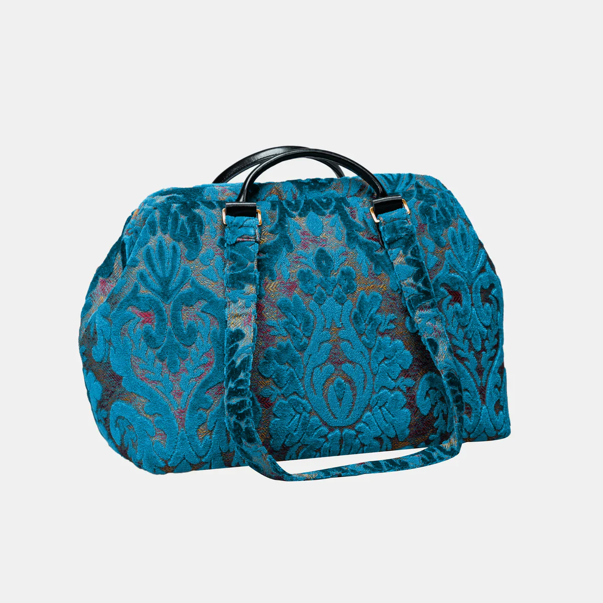 Burnout Velvet Aqua Blue Knitting Project Bag - Image 6