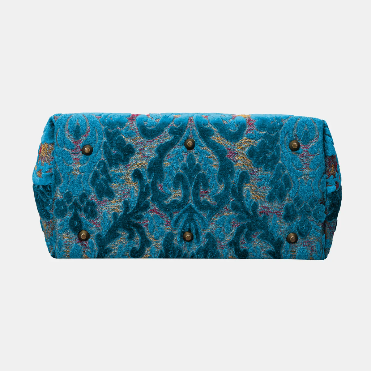 Burnout Velvet Aqua Blue Knitting Project Bag - Image 7