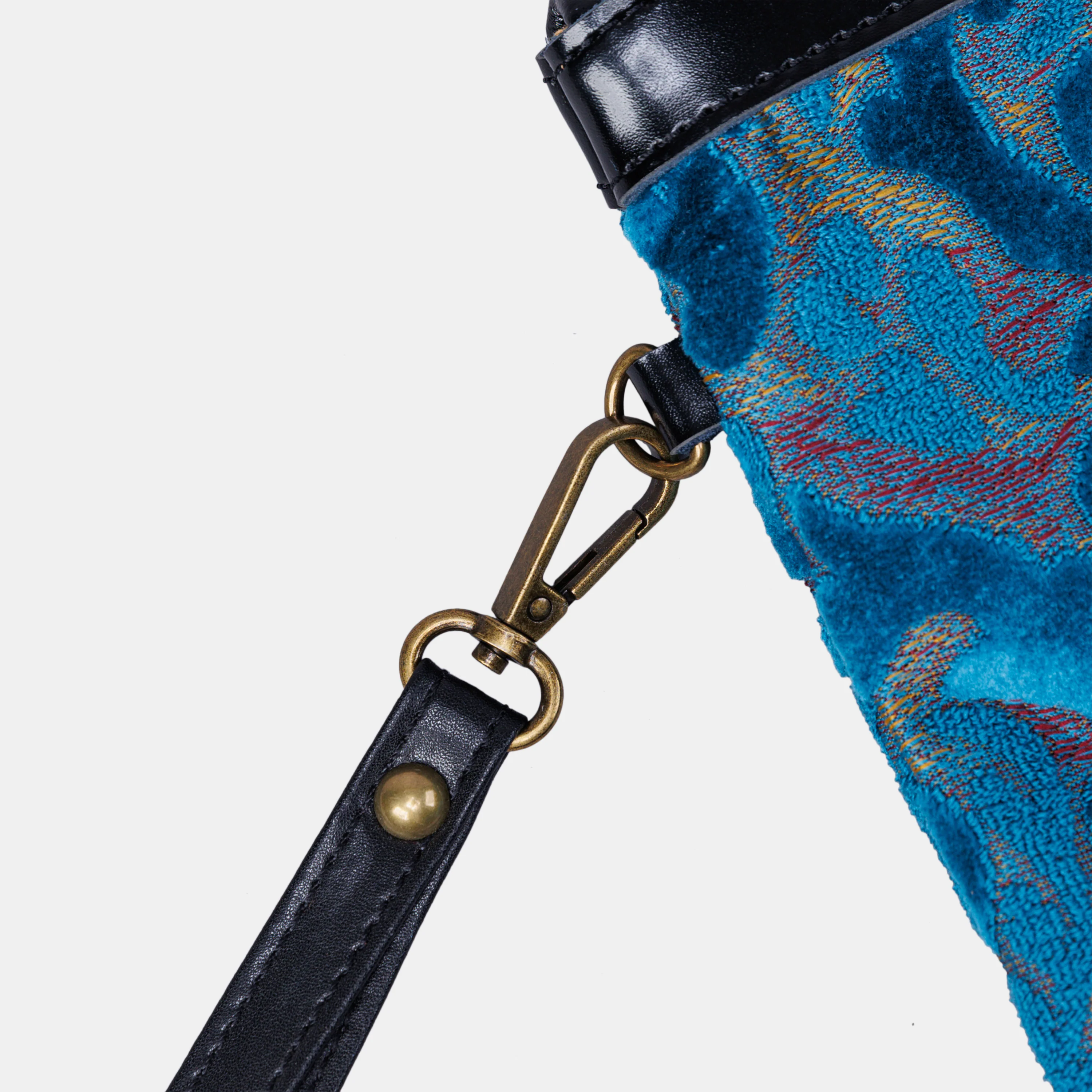 Burnout Velvet Aqua Blue Wristlet Clutch - Image 4