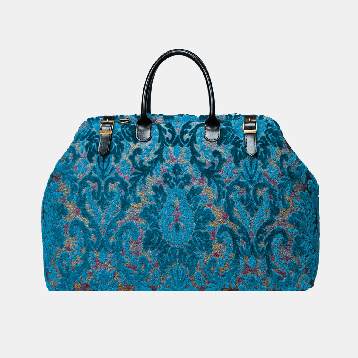 Burnout Velvet Aqua Blue Large Carpetbag