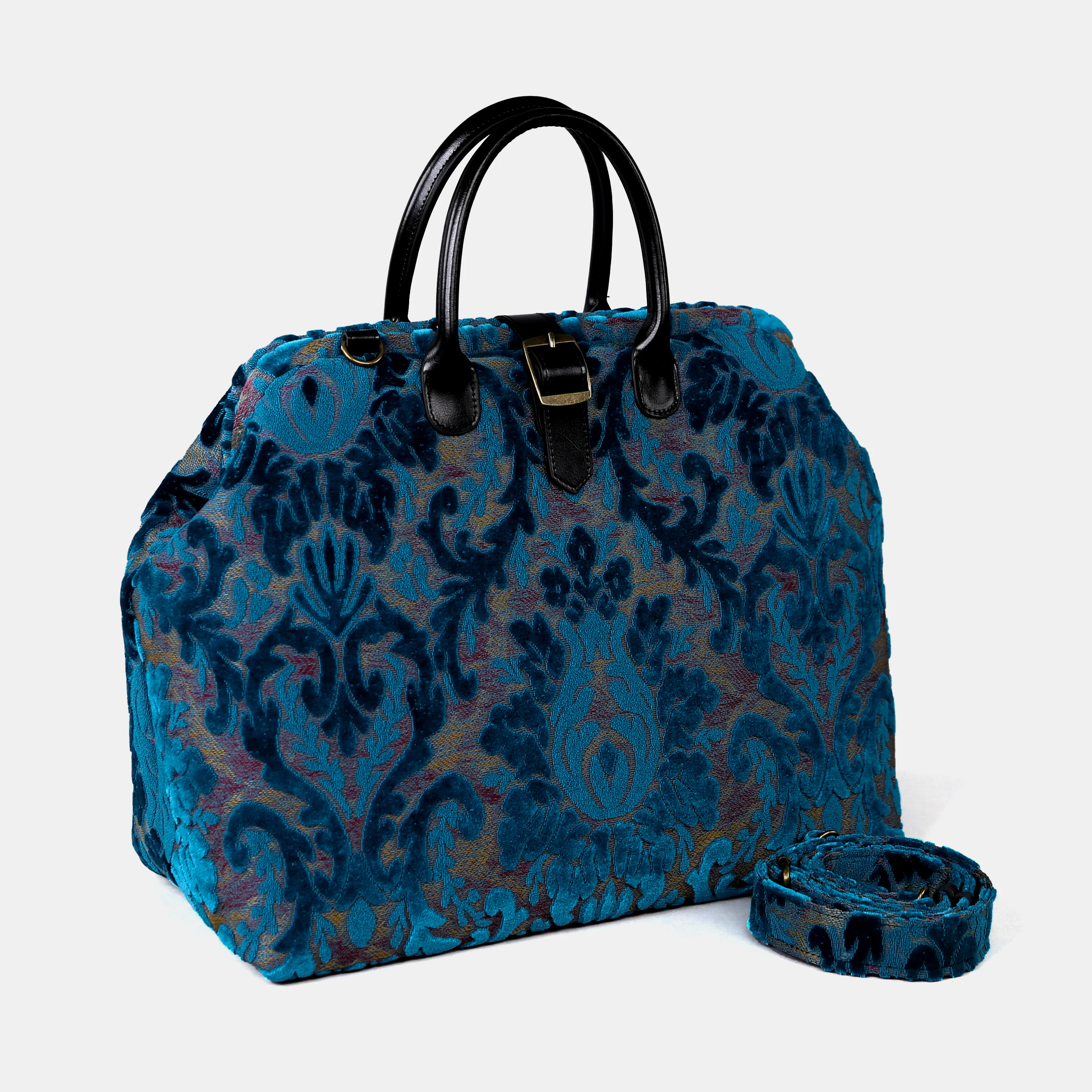 Burnout Velvet Aqua Blue Mary Poppins Weekender - Image 2