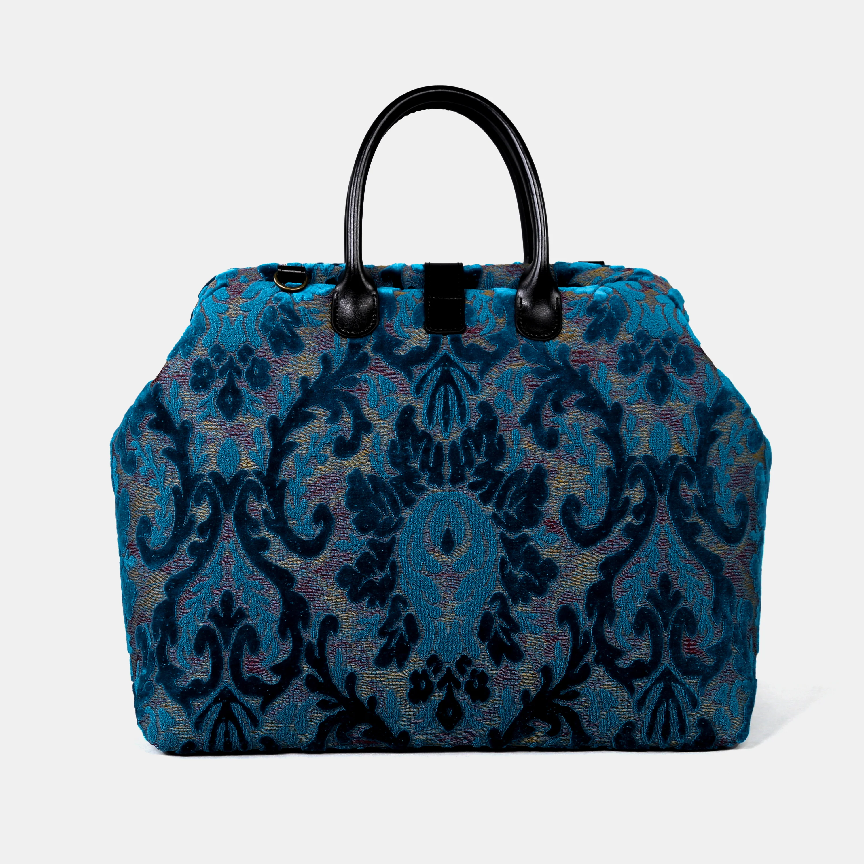 Burnout Velvet Aqua Blue Mary Poppins Weekender - Image 4
