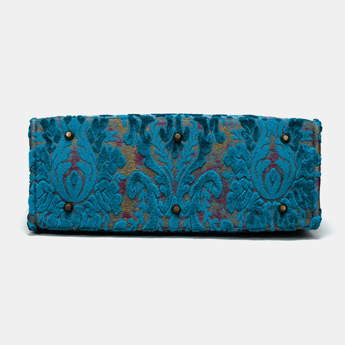 Burnout Velvet Aqua Blue Laptop Work Tote - Image 5