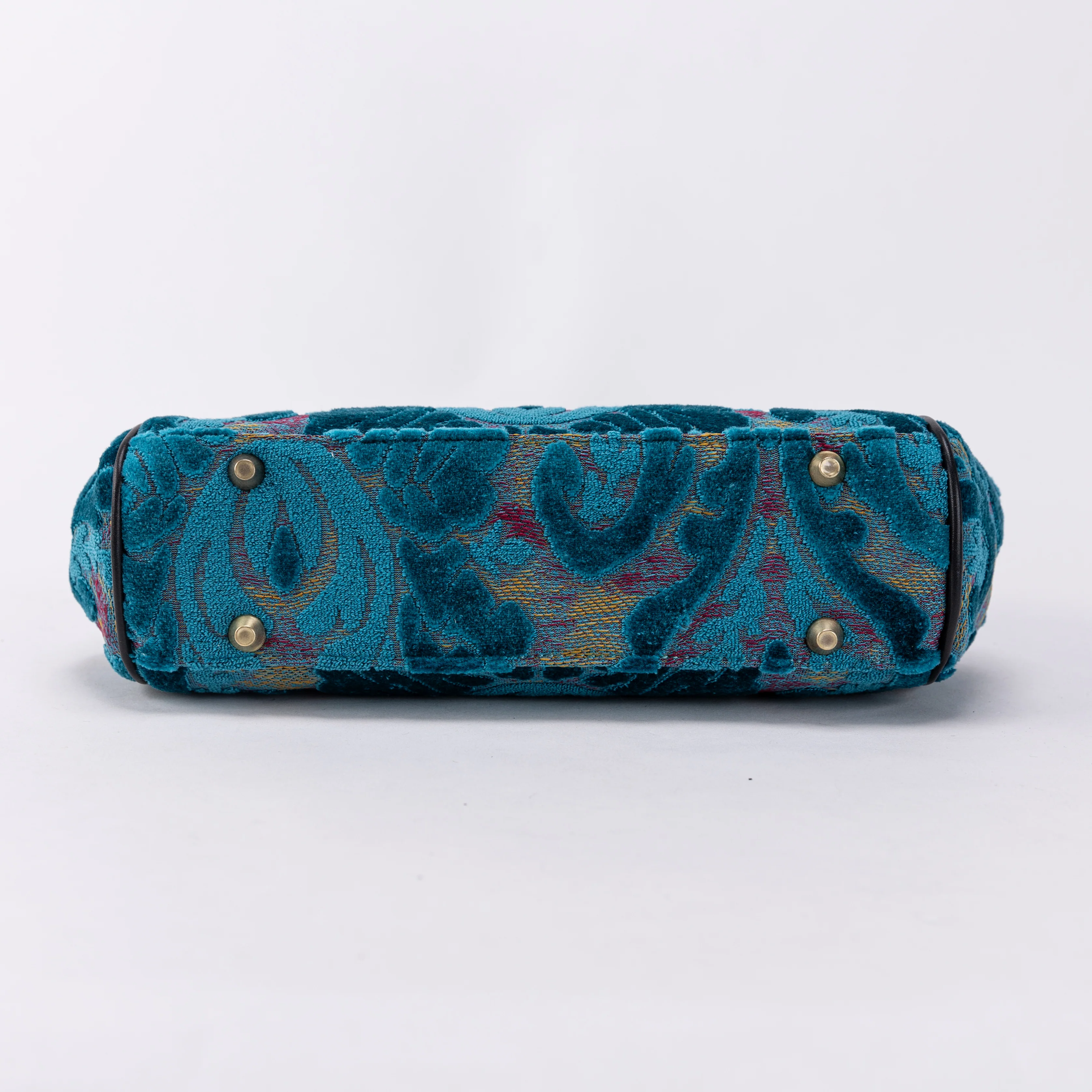 Burnout Velvet Aqua Blue Alma Satchel - Image 3