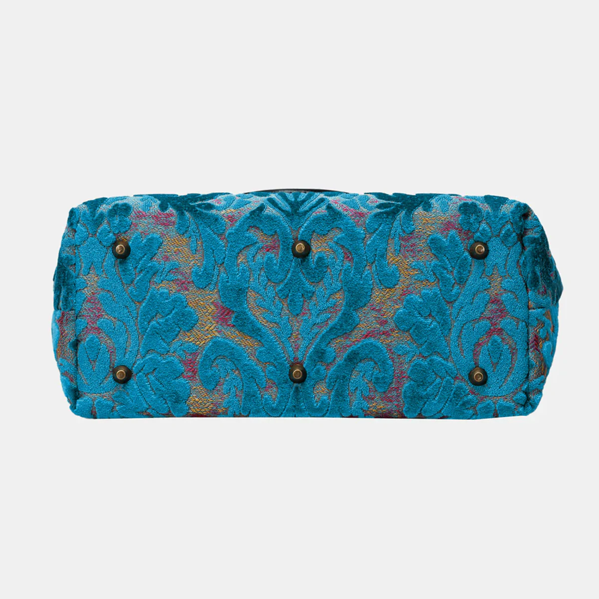Burnout Velvet Aqua Blue Carpet Tote Shopper - Image 6