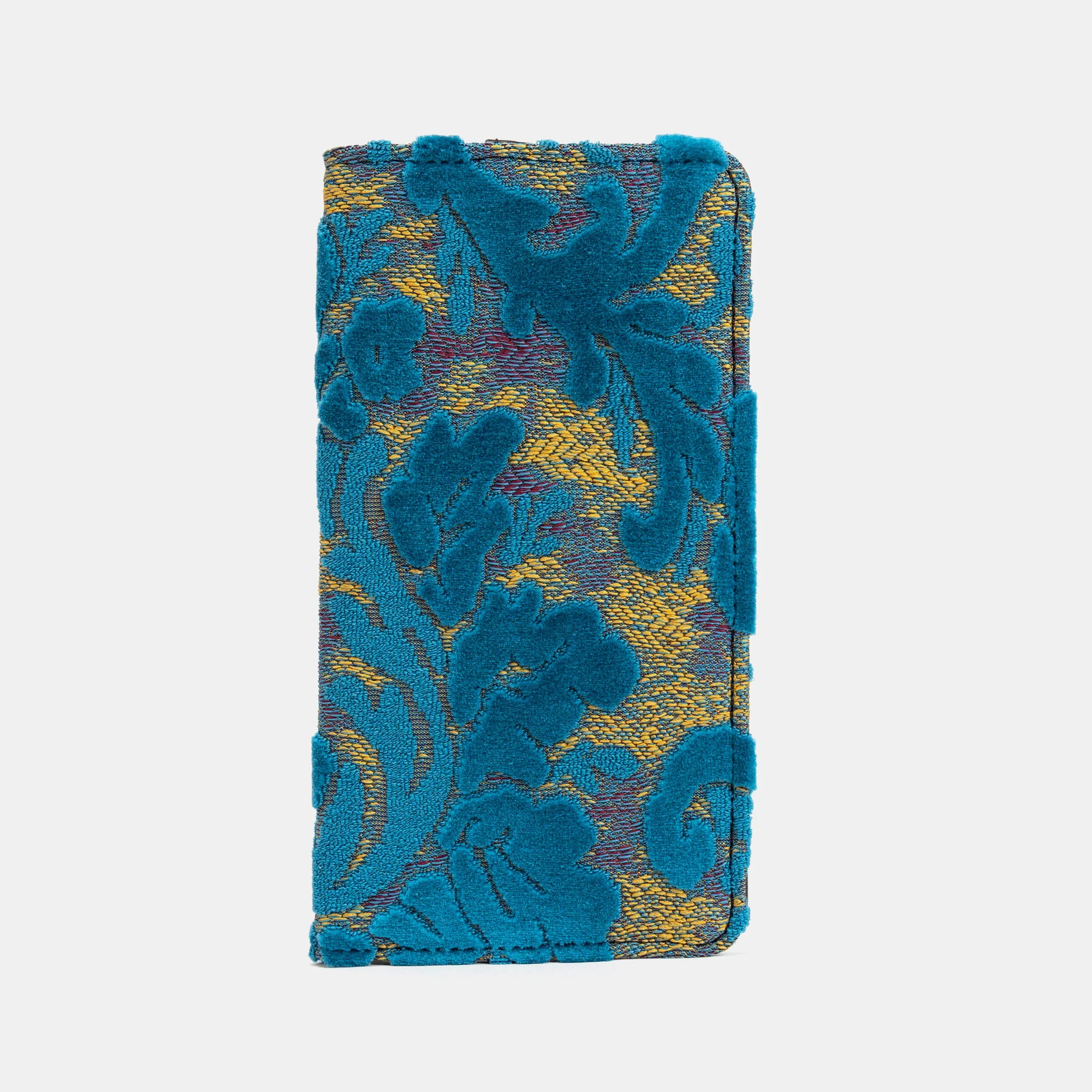 Burnout Velvet Aqua Blue Checkbook Cover