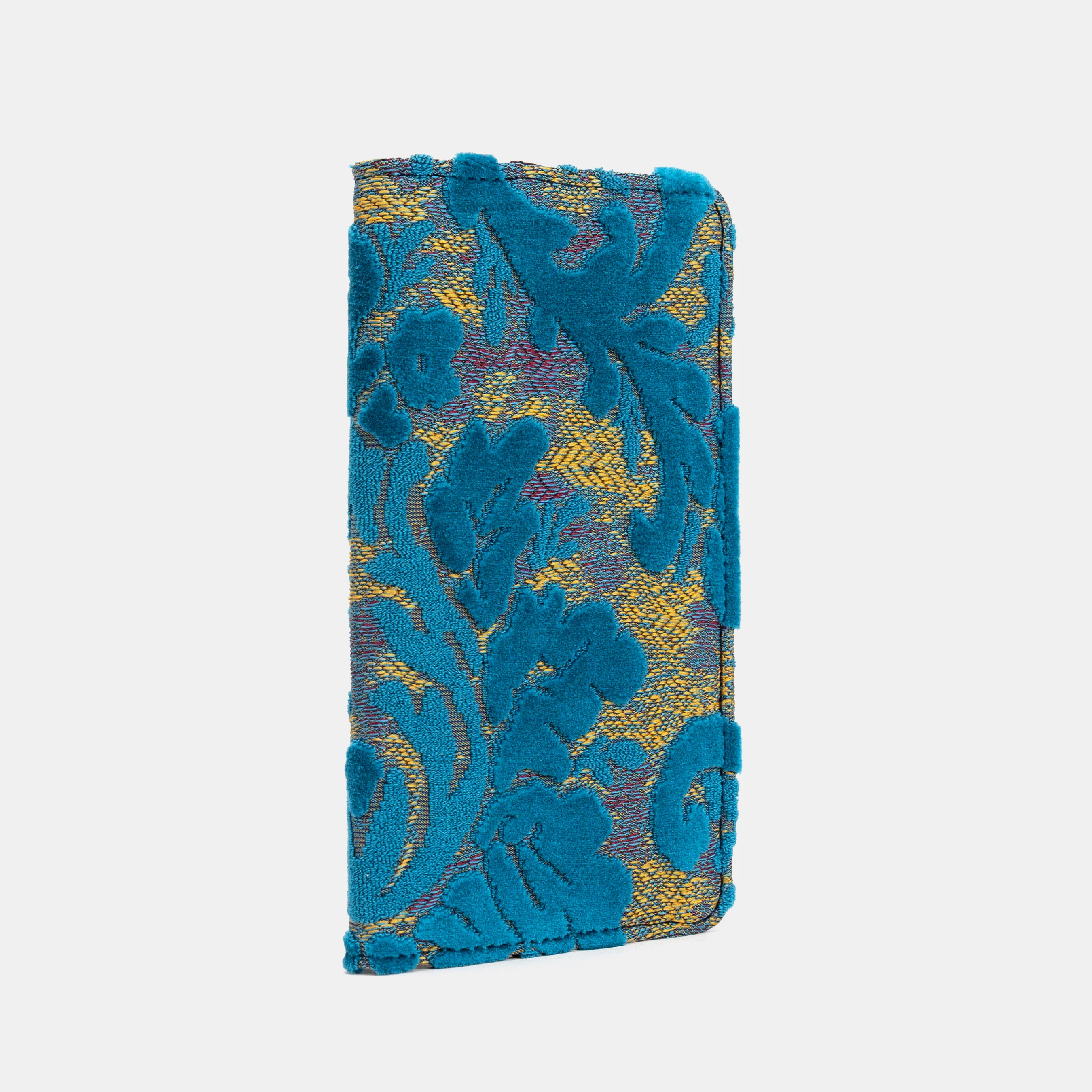 Burnout Velvet Aqua Blue Checkbook Cover - Image 2