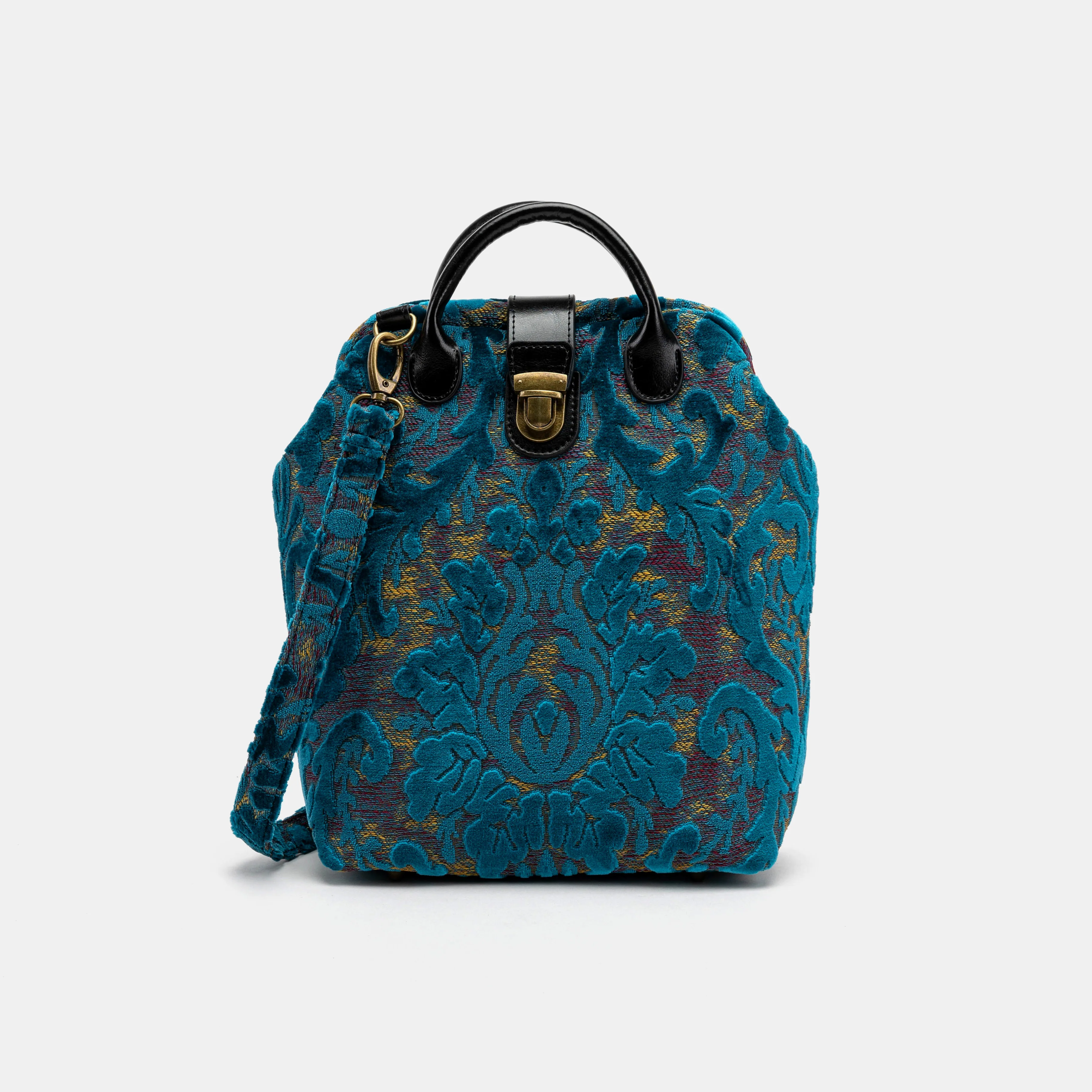 Burnout Velvet Aqua Blue Everyday Backpack - Image 3