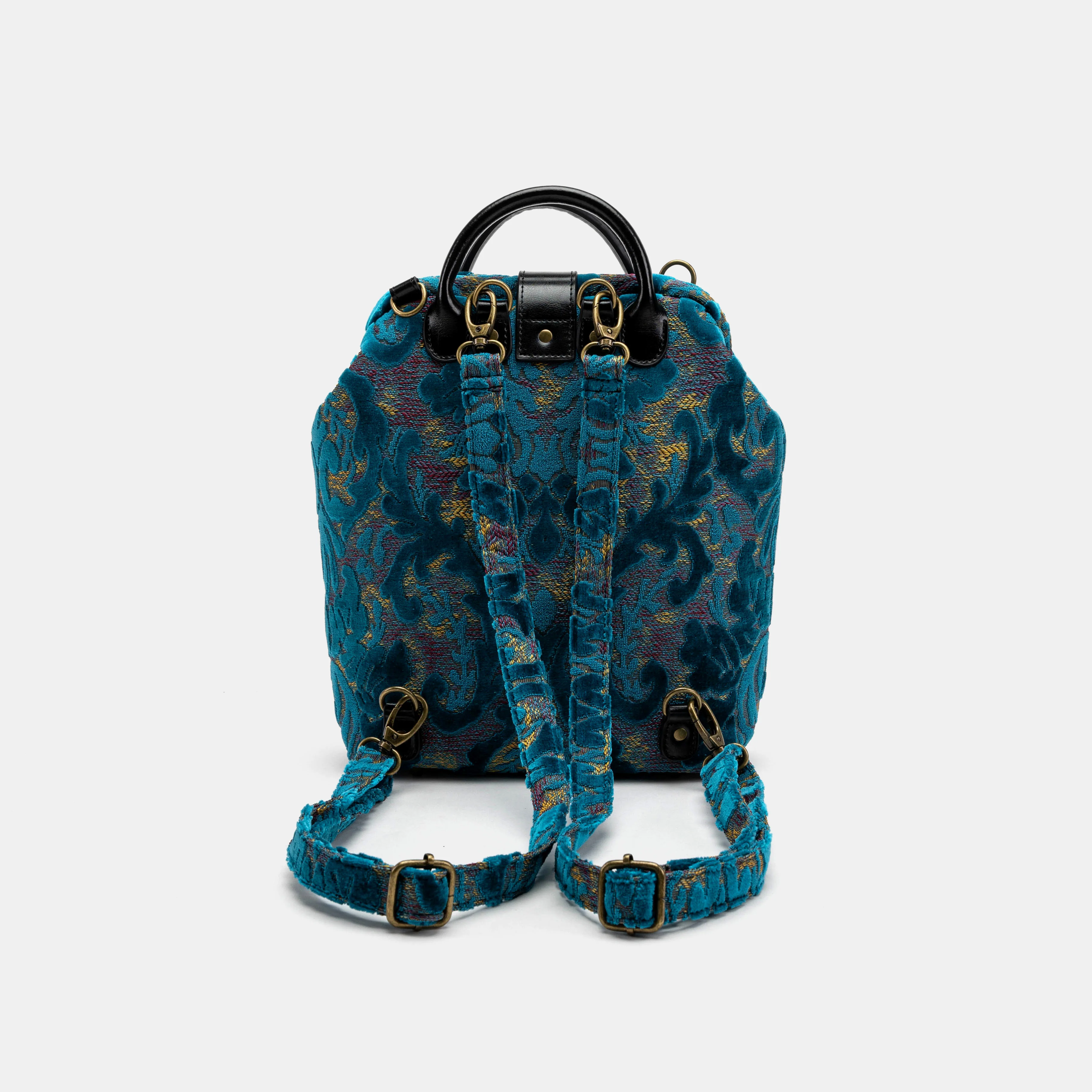 Burnout Velvet Aqua Blue Everyday Backpack - Image 5