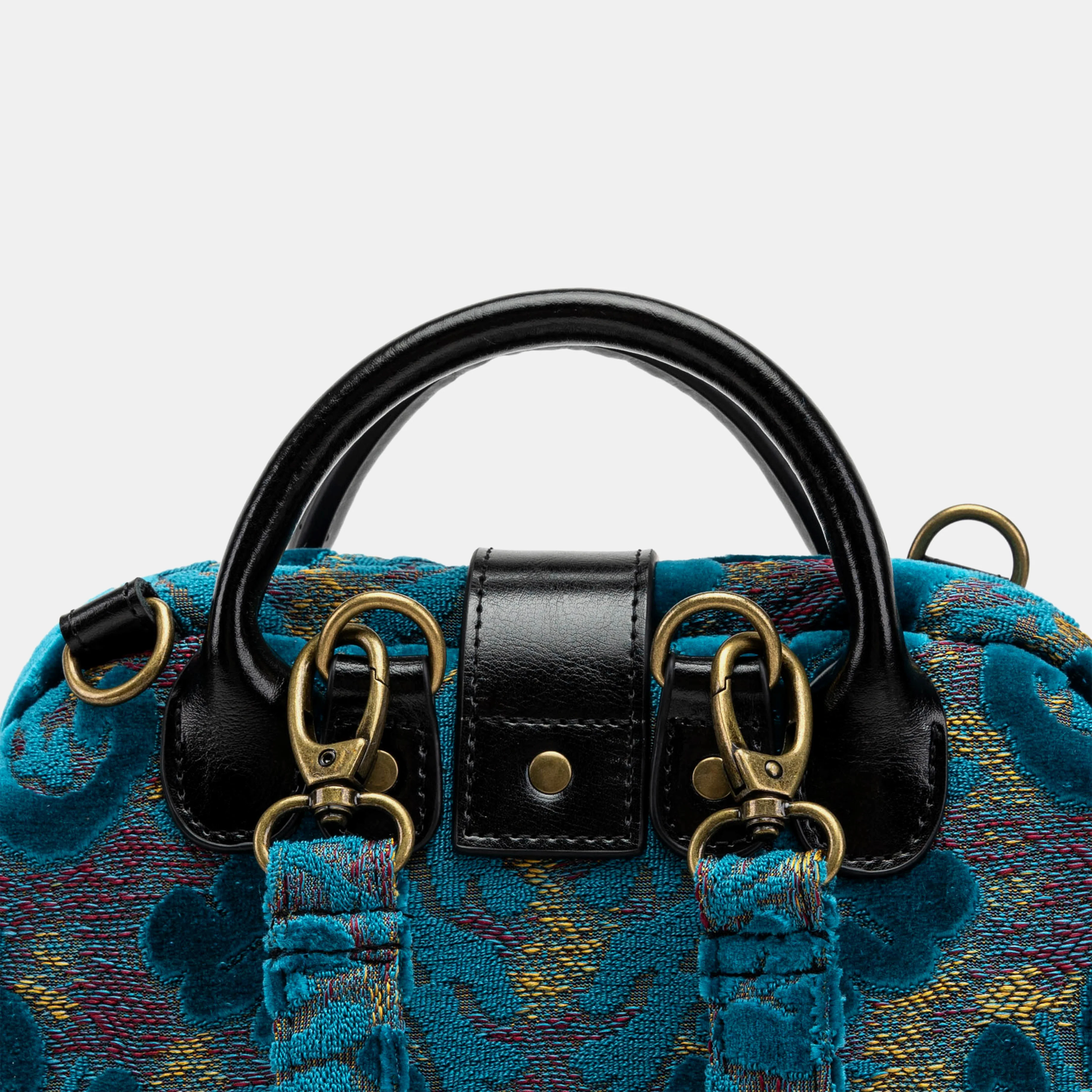 Burnout Velvet Aqua Blue Everyday Backpack - Image 6