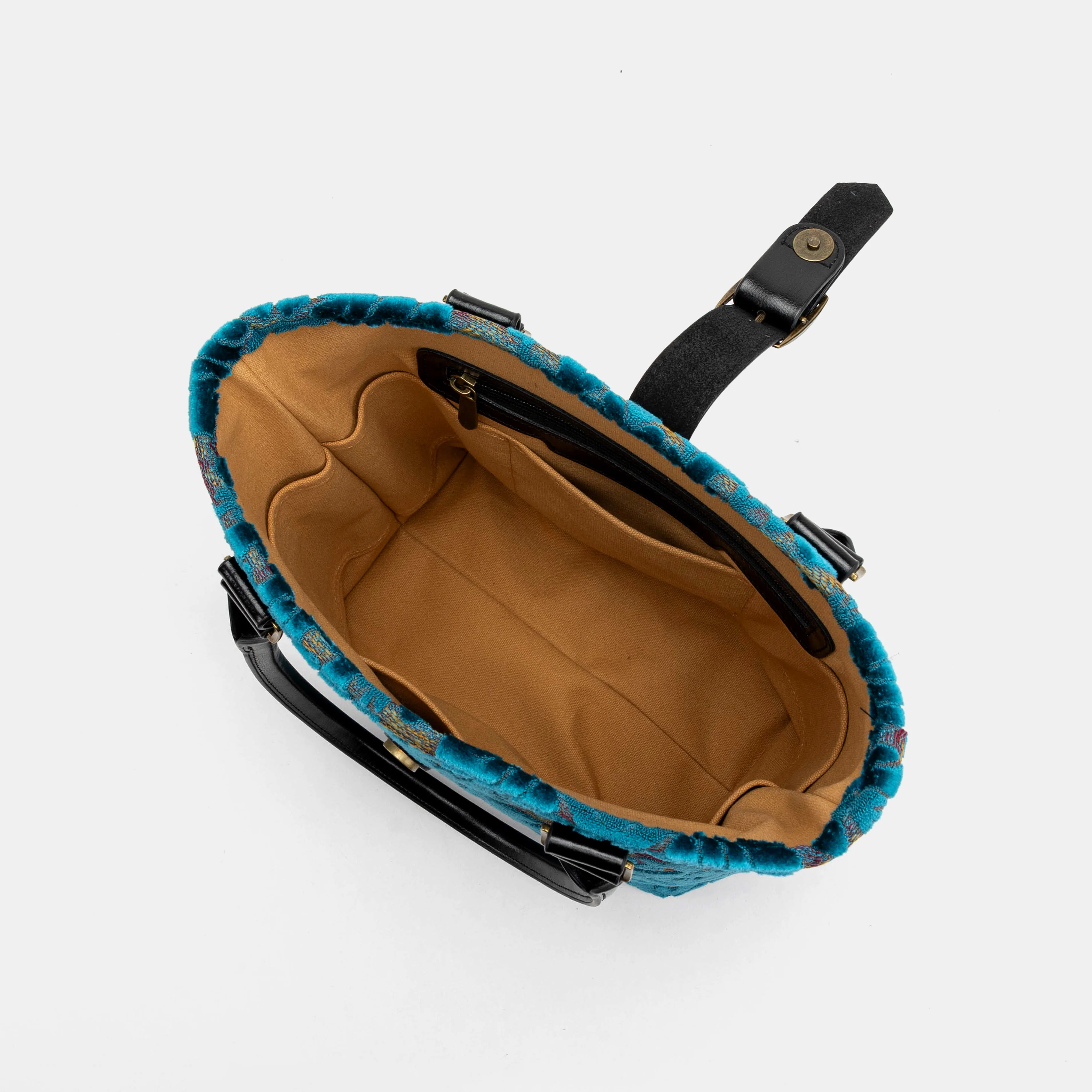 Burnout Velvet Aqua Blue Everyday Tote - Image 6